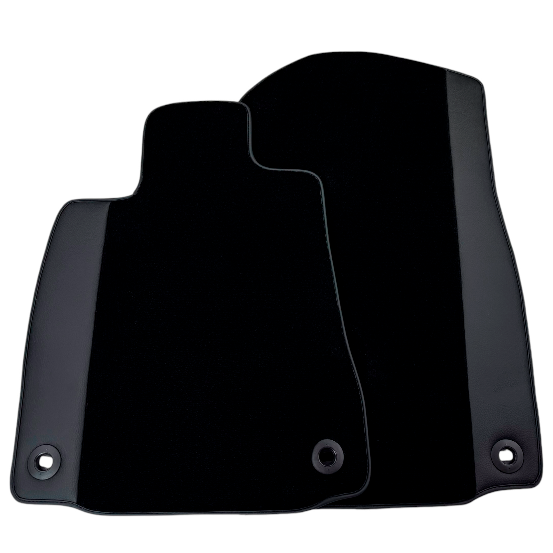 Black Floor Mats for Jaguar F-Pace (2016-2024) with Leather
