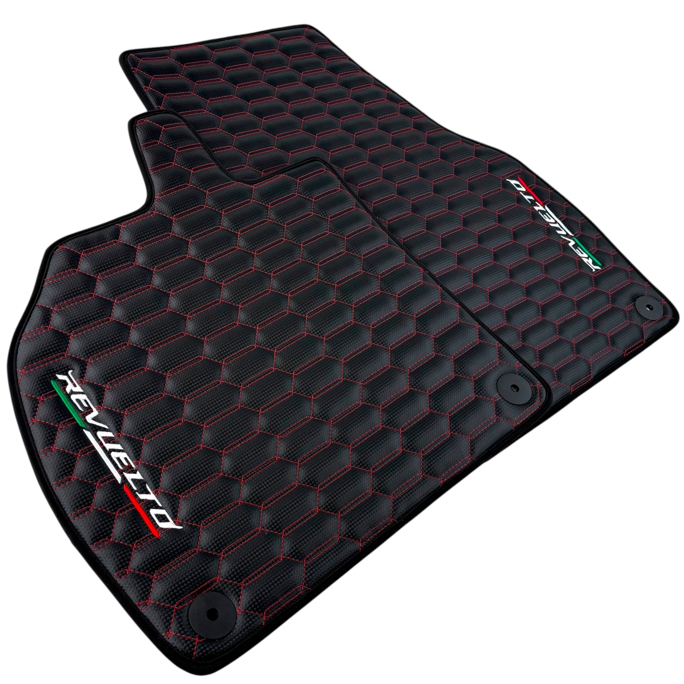 Carbon Fiber Black Floor Mats for Lamborghini Revuelto 2024-2025