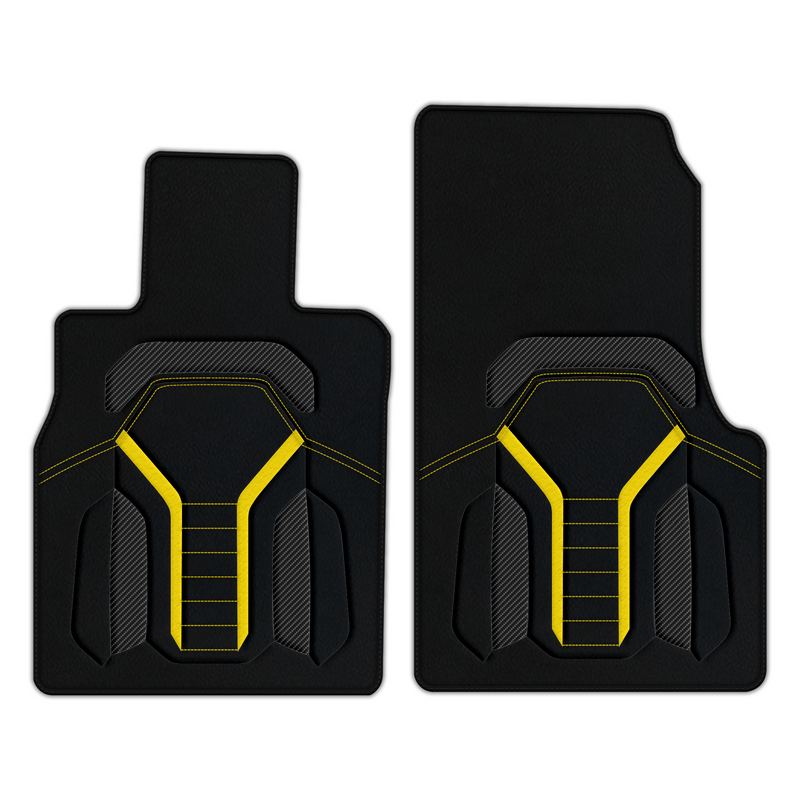 Customizable Leather Floor Mats with AW47 Pattern for Chevrolet Corvette C8 (2020-2024)