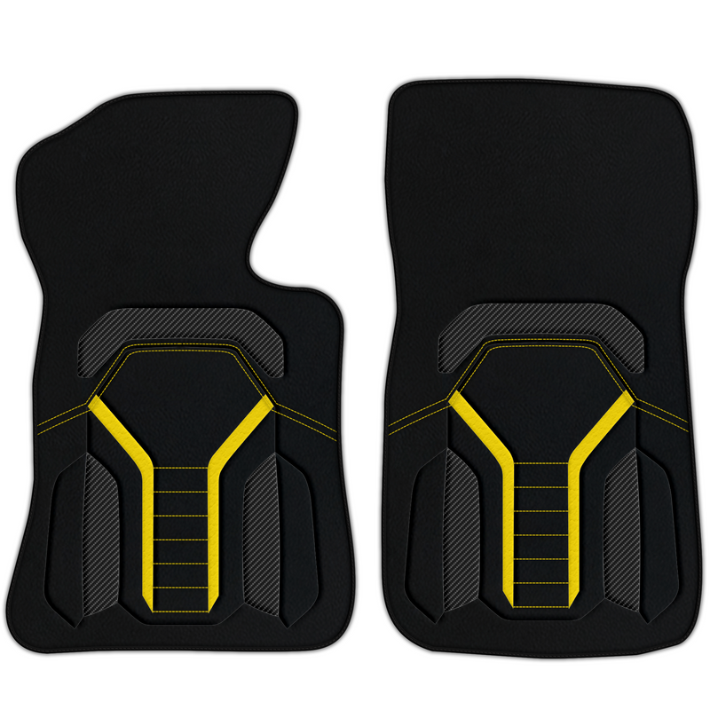 Customizable Leather Floor Mats with AW47 Pattern for Chevrolet Corvette C2 (1963-1967)