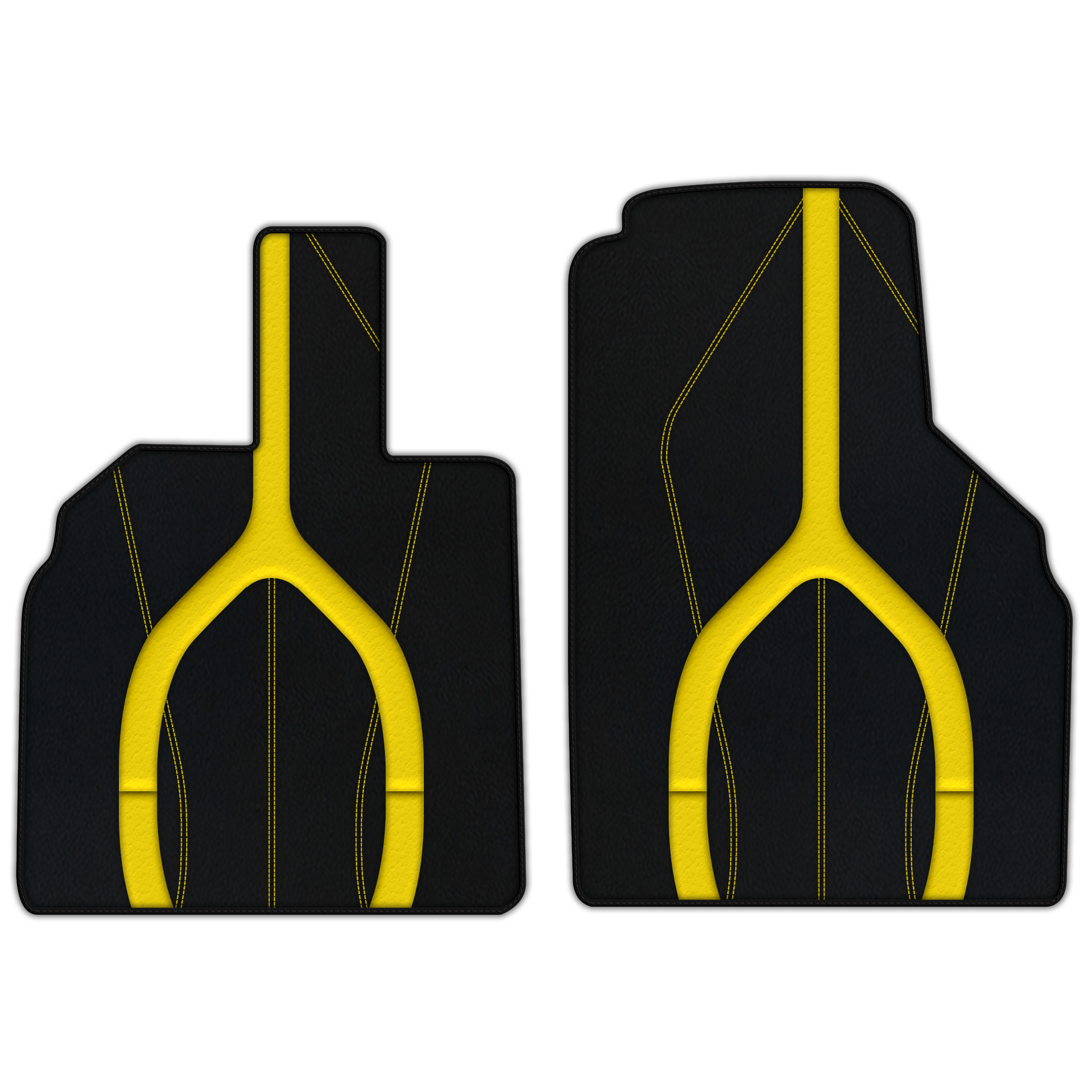 Customizable Leather Floor Mats with Vertical Hex Pattern for Lamborghini Aventador (2012-2022) - AutoWin