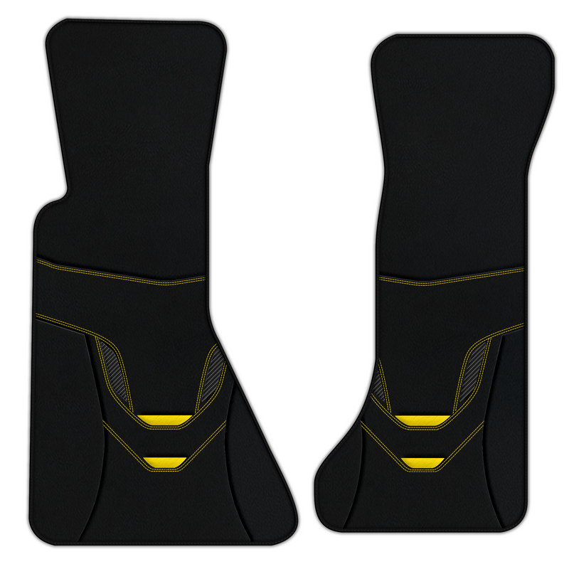 Customizable Leather Floor Mats with AW46 Pattern for Chevrolet Corvette C4 (1984-1996)