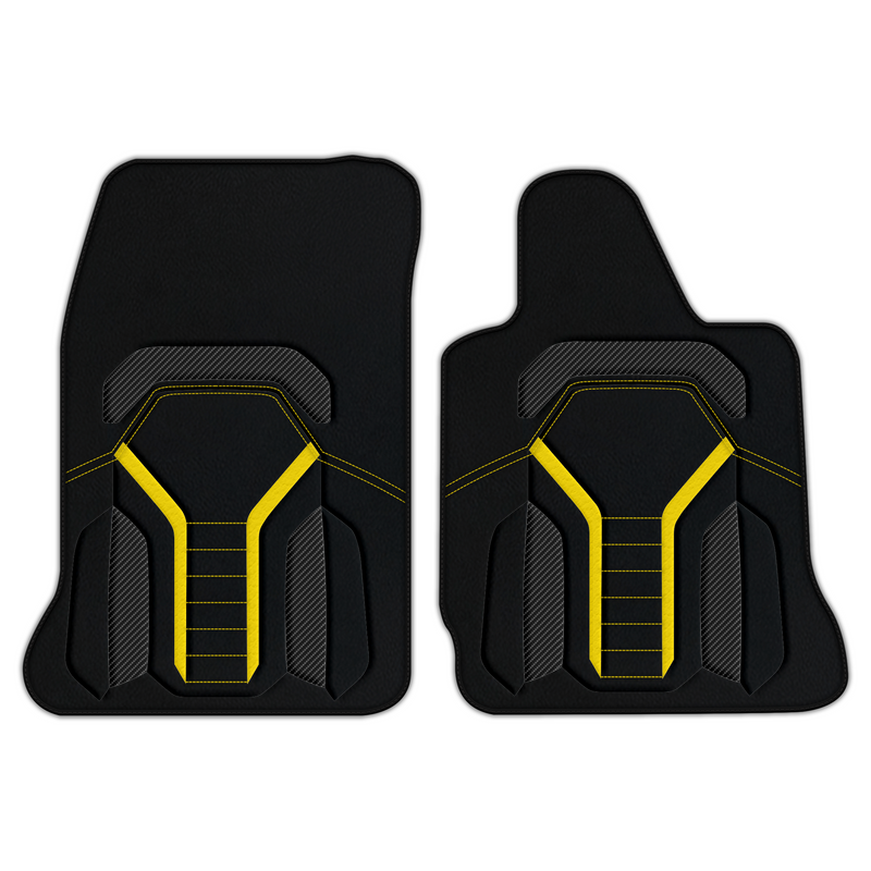 Customizable Leather Floor Mats with AW47 Pattern for Chevrolet Corvette C7 (2014-2019)