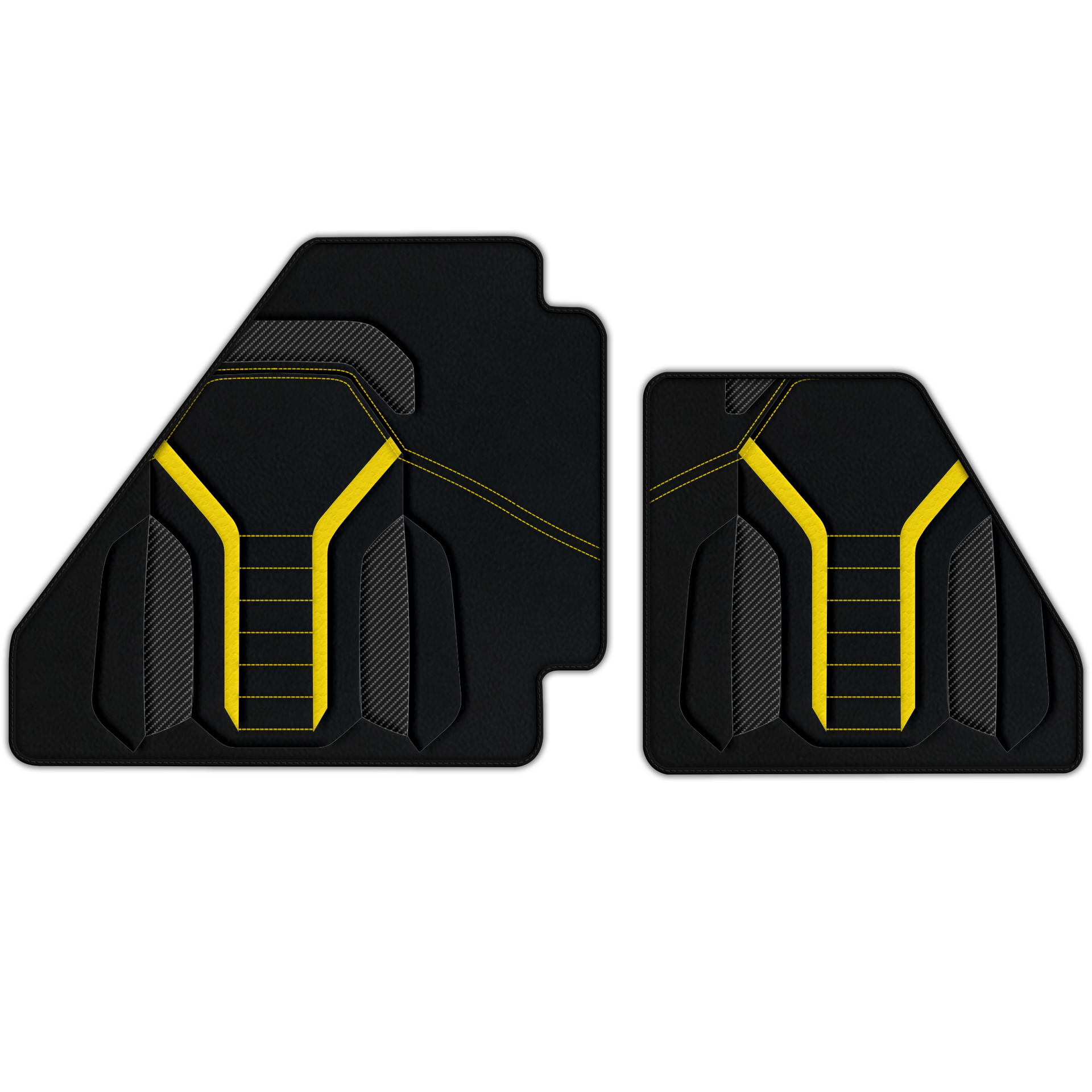 Customizable Leather Floor Mats for Ferrari F40 with AW23 Pattern