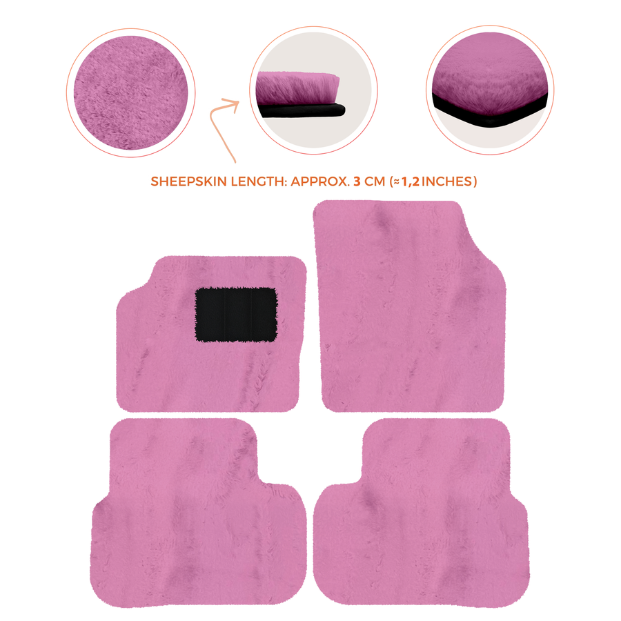 Luxury Sheepskin Floor Mats for Aston Martin V8 Coupe (1996-2000)