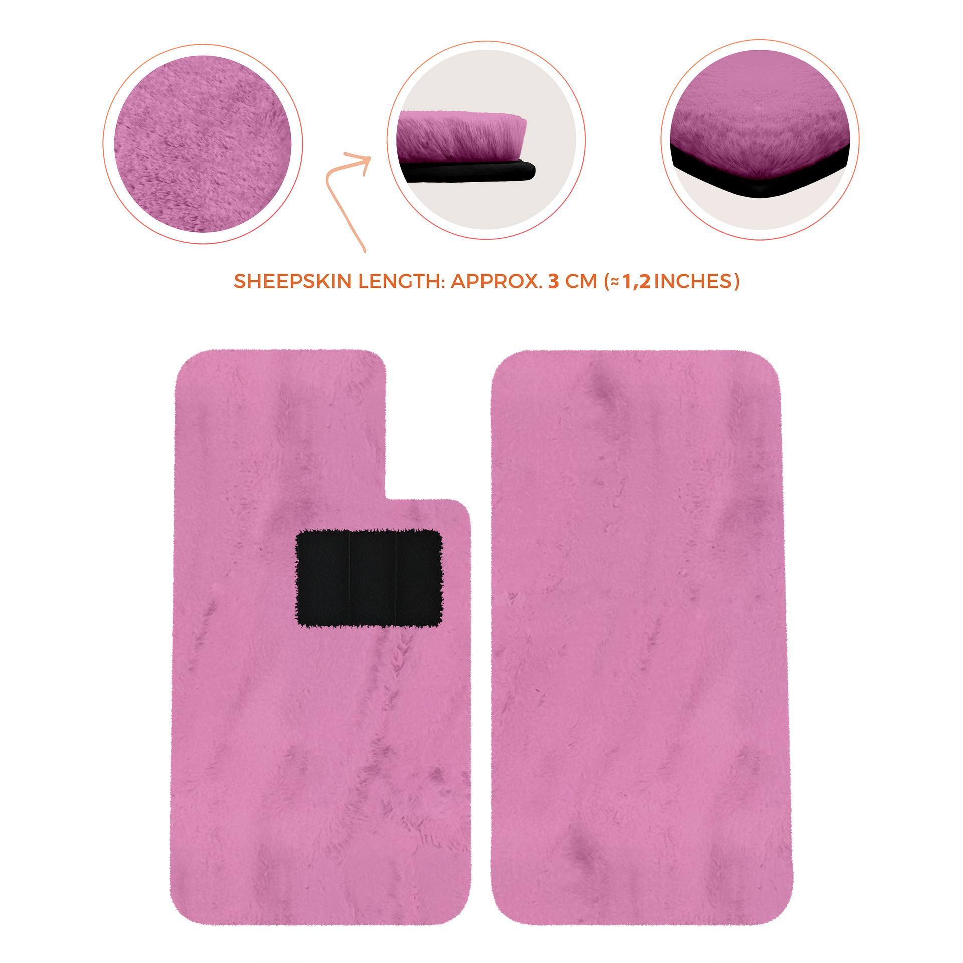 Premium Sheepskin Floor Mats for Aston Martin V8 Virage (1989-1995) Coupe