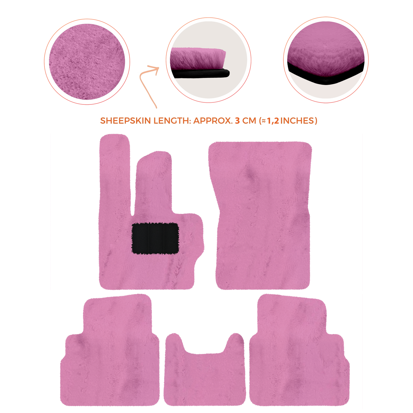 Premium Sheepskin Floor Mats for Mercedes-Benz G-Class W463 2008-2018