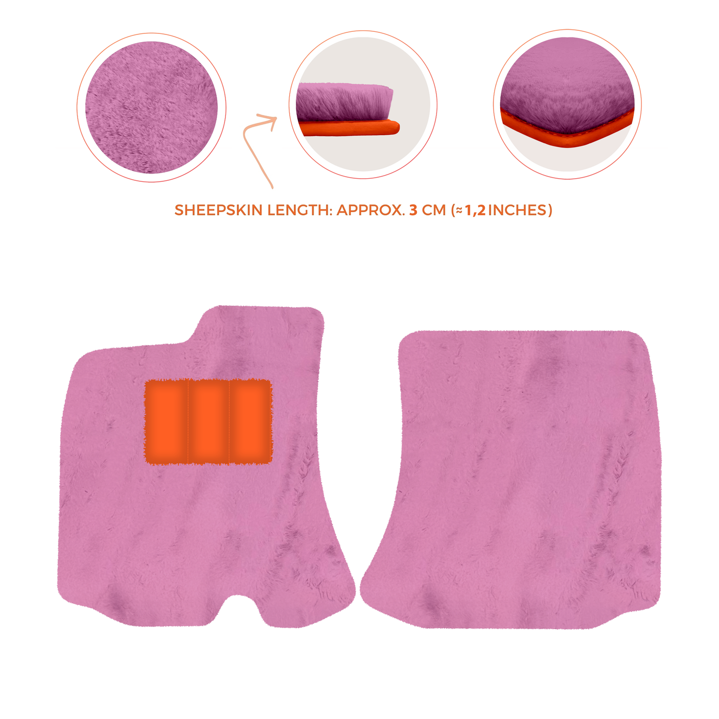 Premium Sheepskin Floor Mats for Bentley Arnage RL (1998-2009)