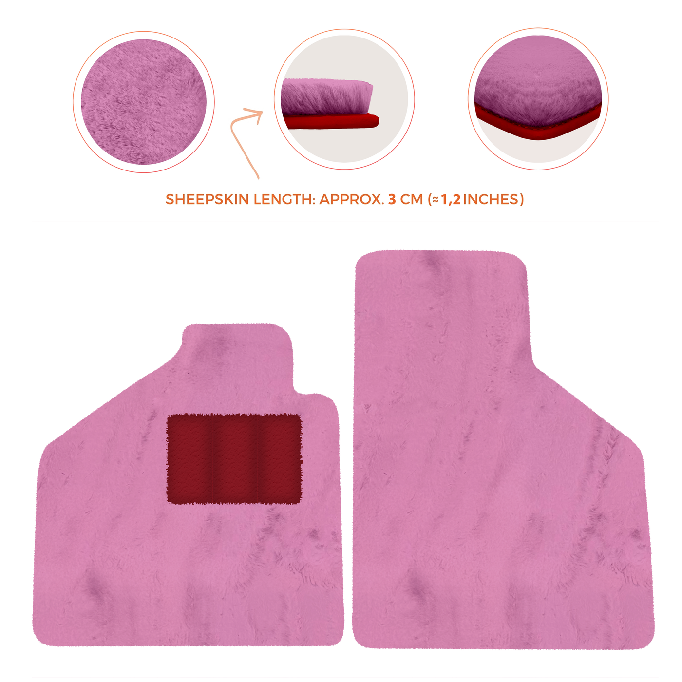 Premium Sheepskin Floor Mats for Lamborghini Aventador (2012-2022)