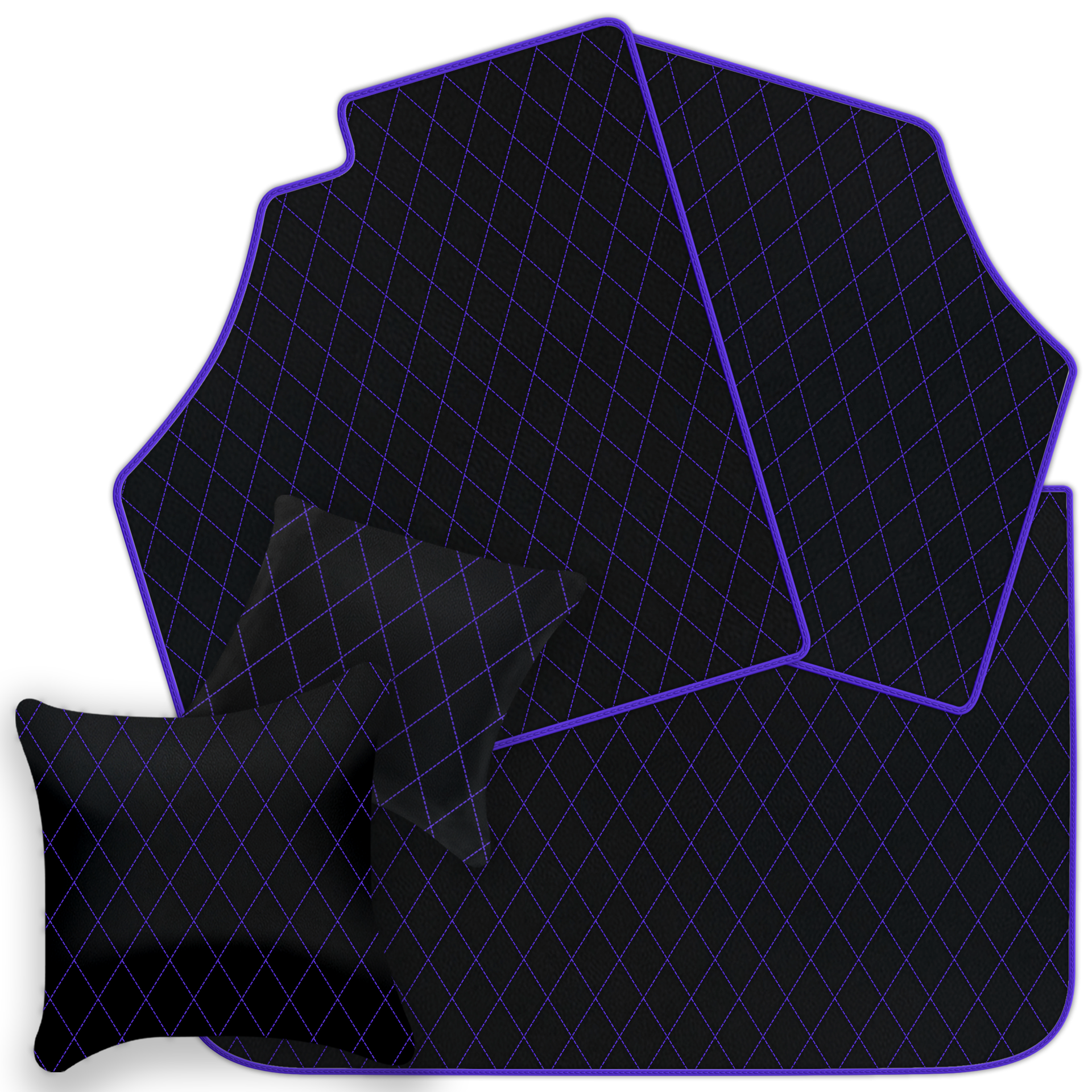 Black Leather Floor Mats for Ferrari F355 (1994-1999) | AW1 Design