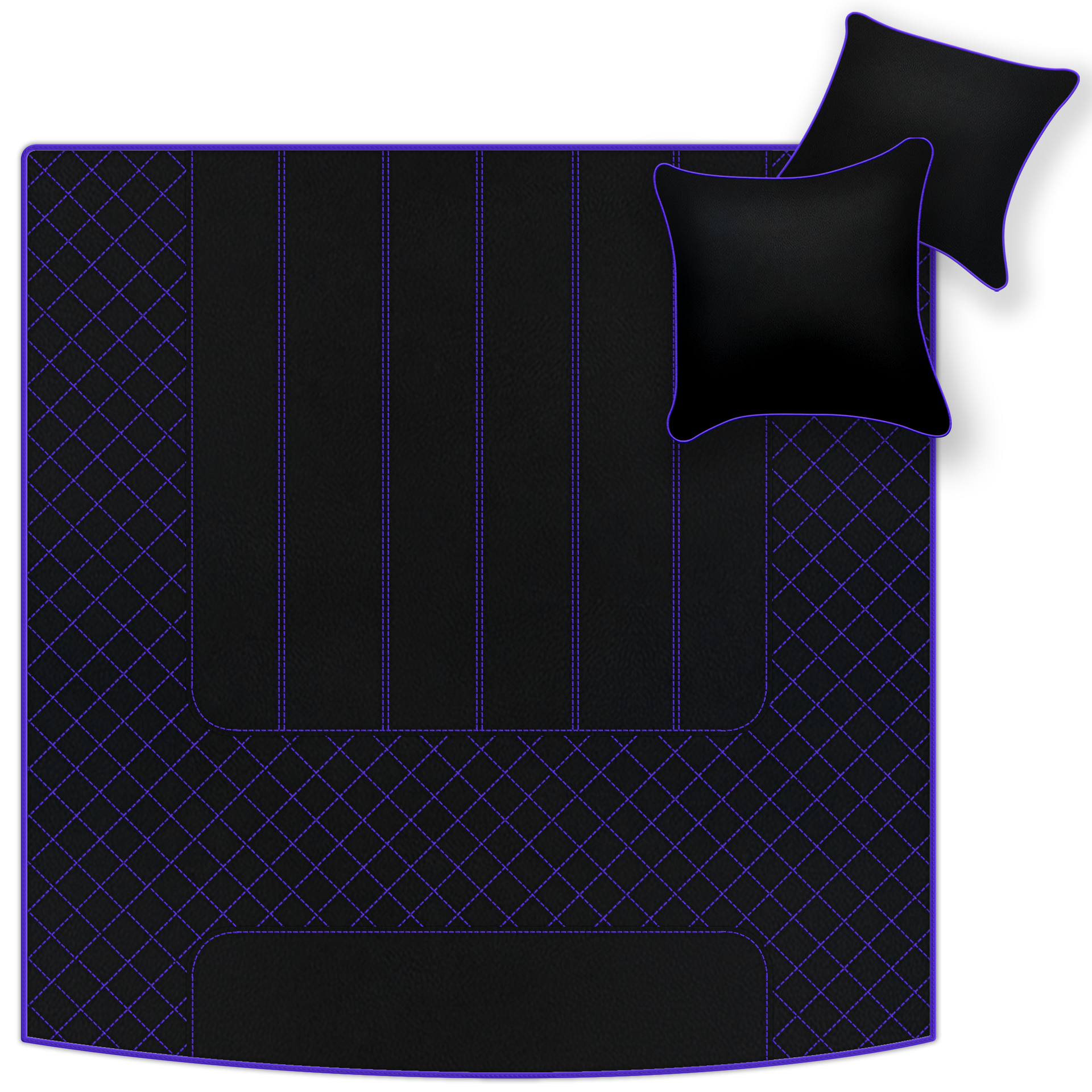 Grey Floor Mats For Bentley Mulsanne (2010-2020) with Leather - AutoWin