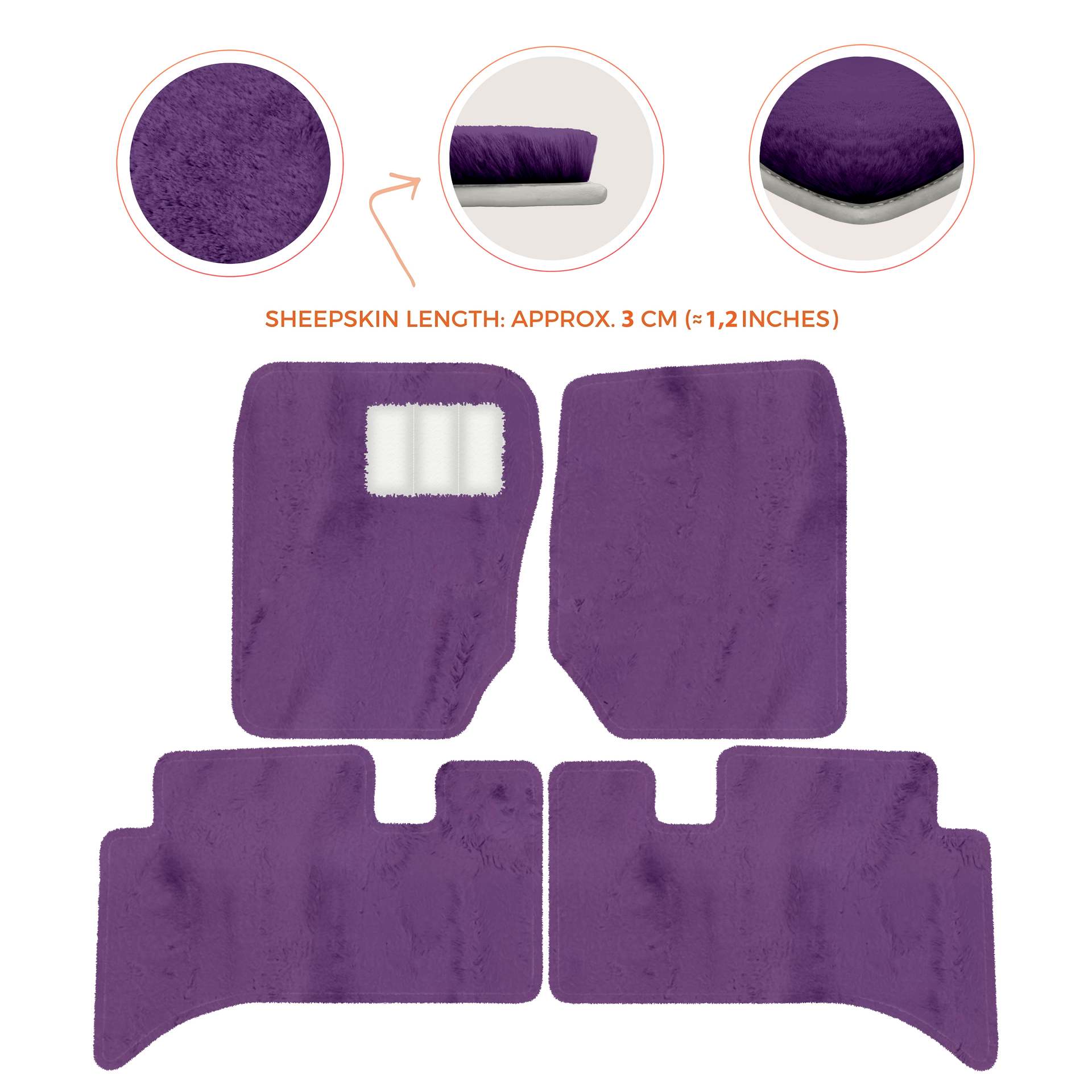 Premium Sheepskin Floor Mats for Range Rover Sport L460 (2022-2024)