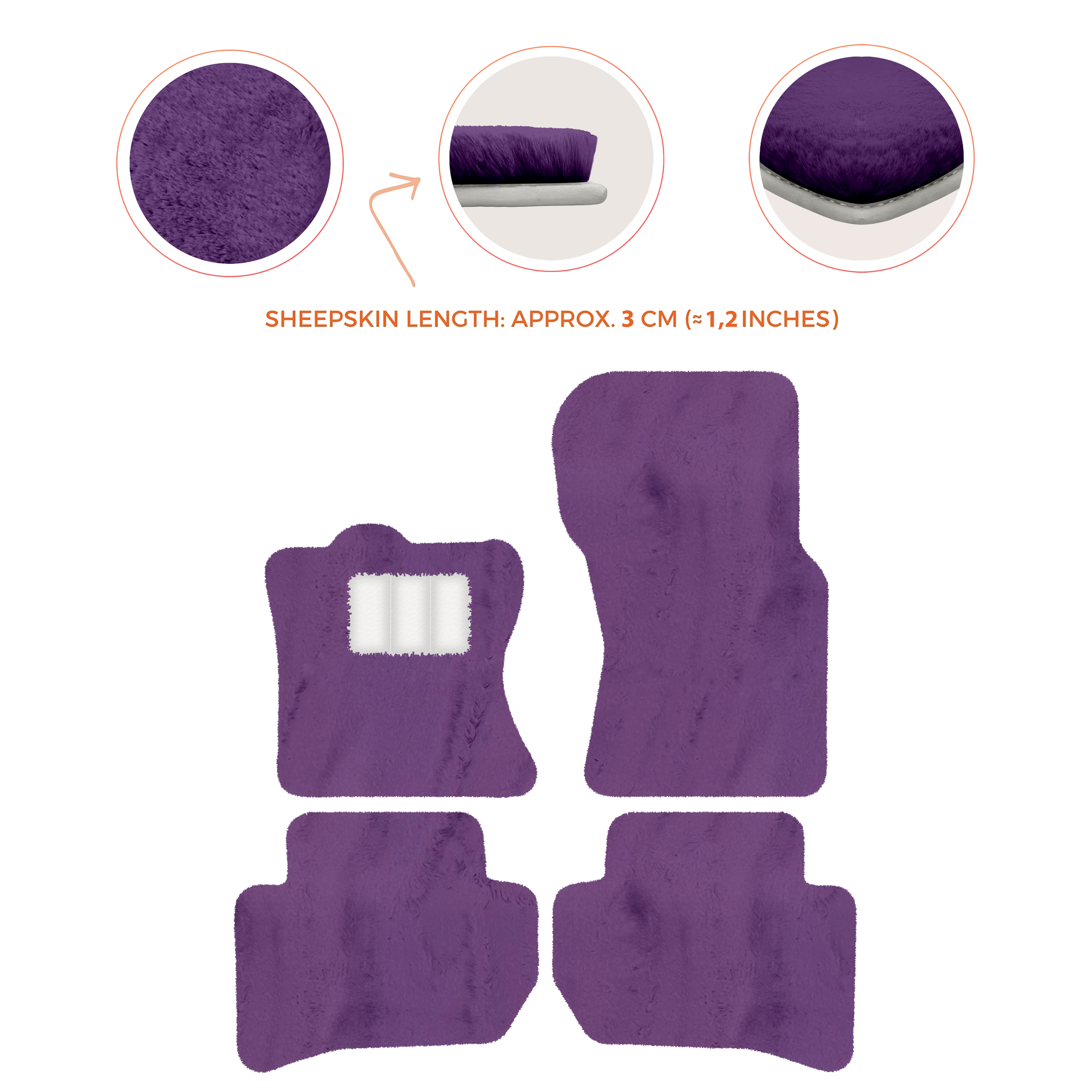 Premium Sheepskin Floor Mats for 2010-2013 Range Rover Sport