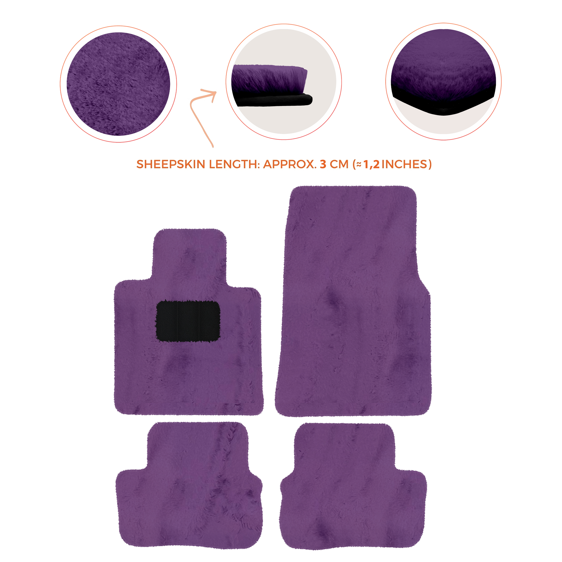 Premium Sheepskin Floor Mats for Rolls-Royce Cullinan (2018-2025)