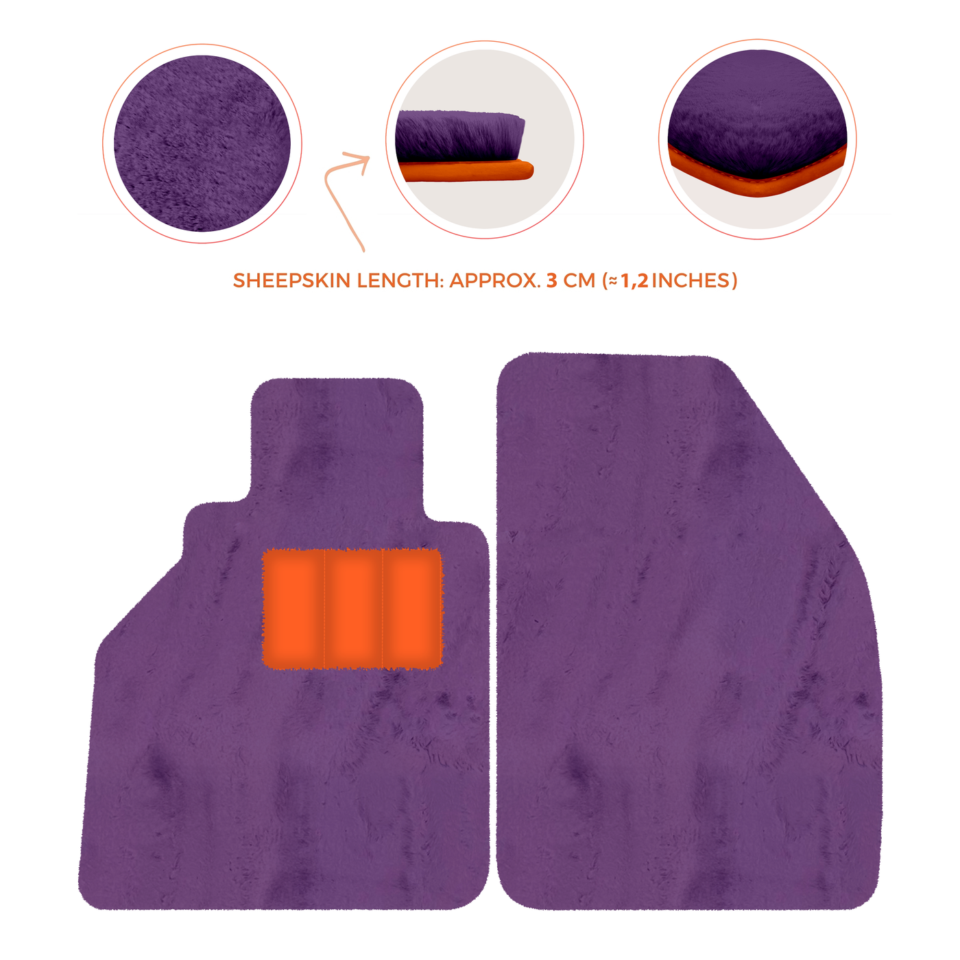 Premium Sheepskin Floor Mats for Porsche 986 Boxster (1996-2004)
