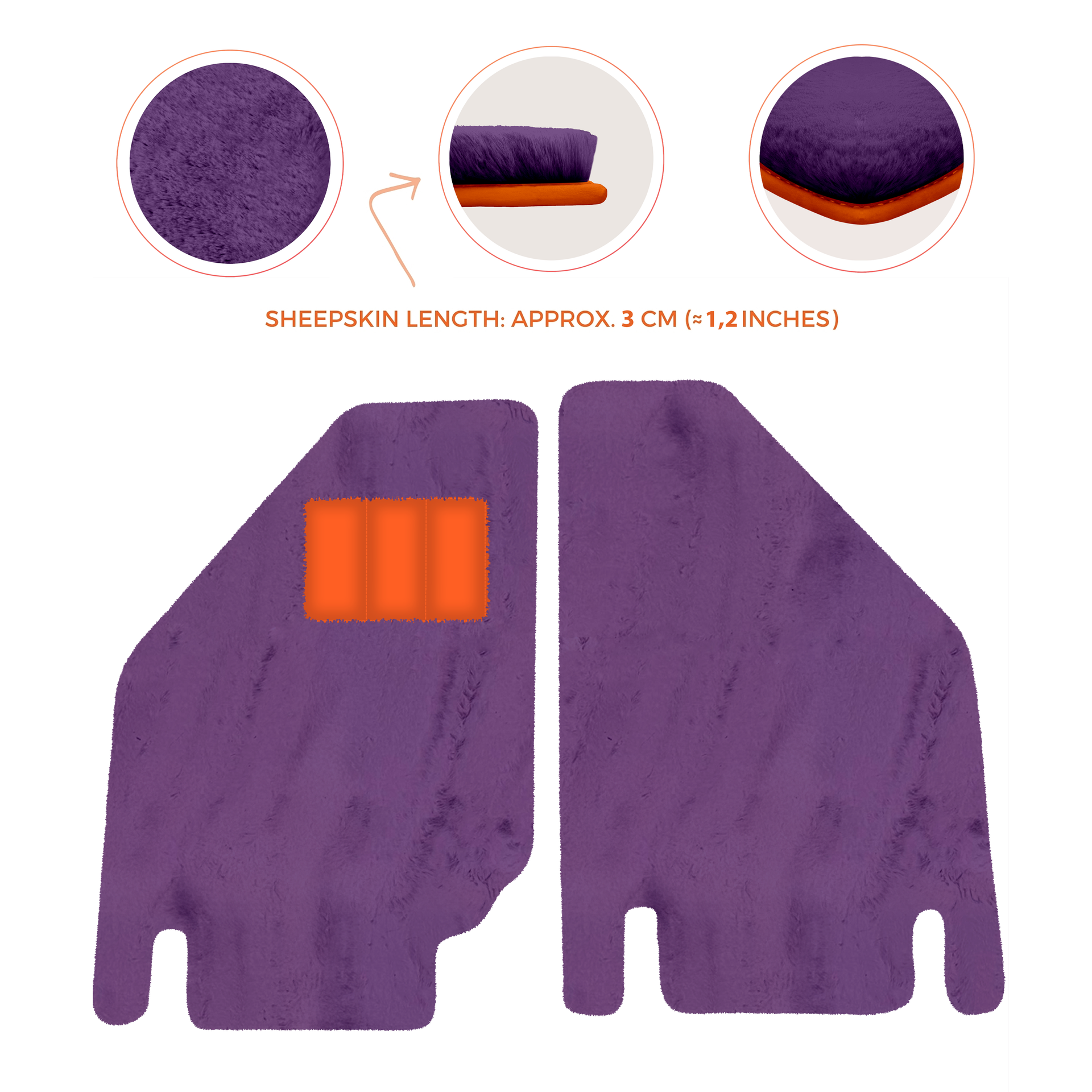 Premium Sheepskin Floor Mats for Ferrari Purosangue (2023-2024)