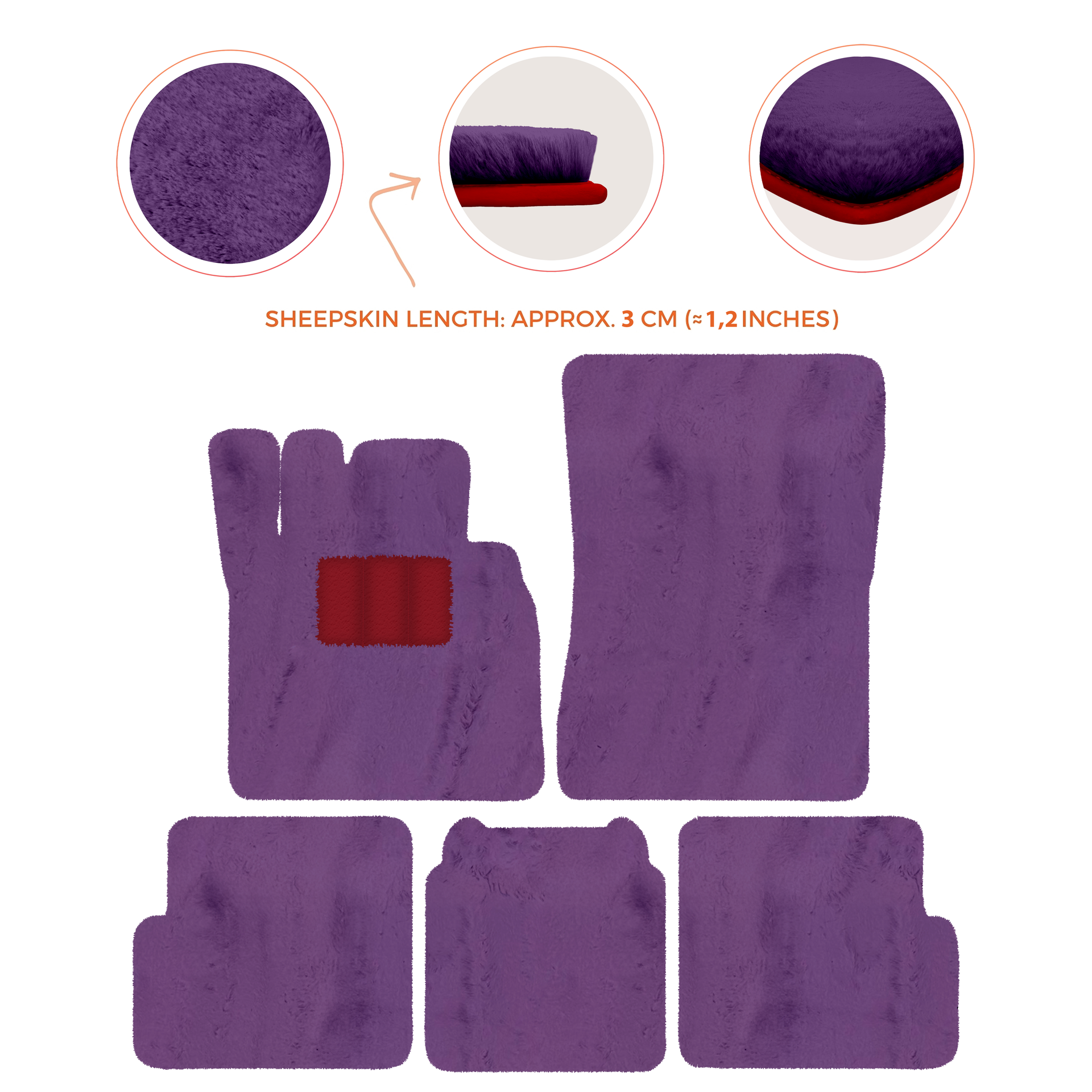 Premium Sheepskin Floor Mats for Ferrari 296 GTS (2022-2025)