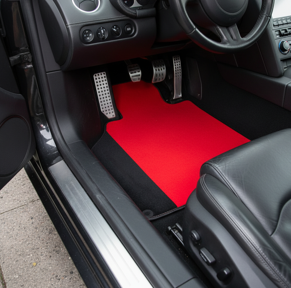 Interior look of floor mats for Lamborghini Gallardo With Alcantara Leather