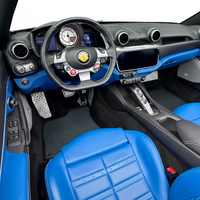 Carbon Fiber Leather Floor Mats For Ferrari Roma (2021-2024)