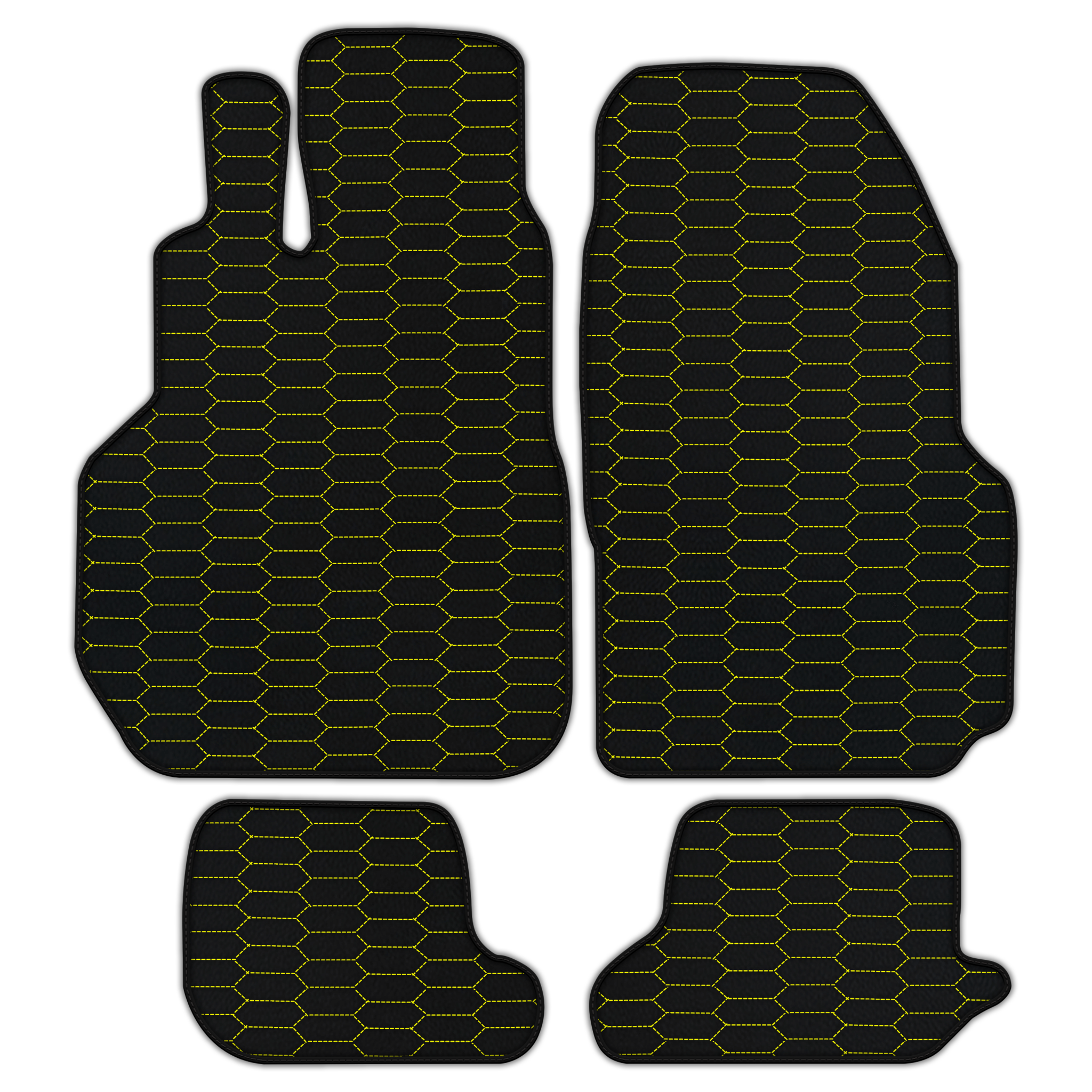 Customizable Leather Floor Mats with Raptor Hex Pattern for Nissan GT-R (2009-2023)