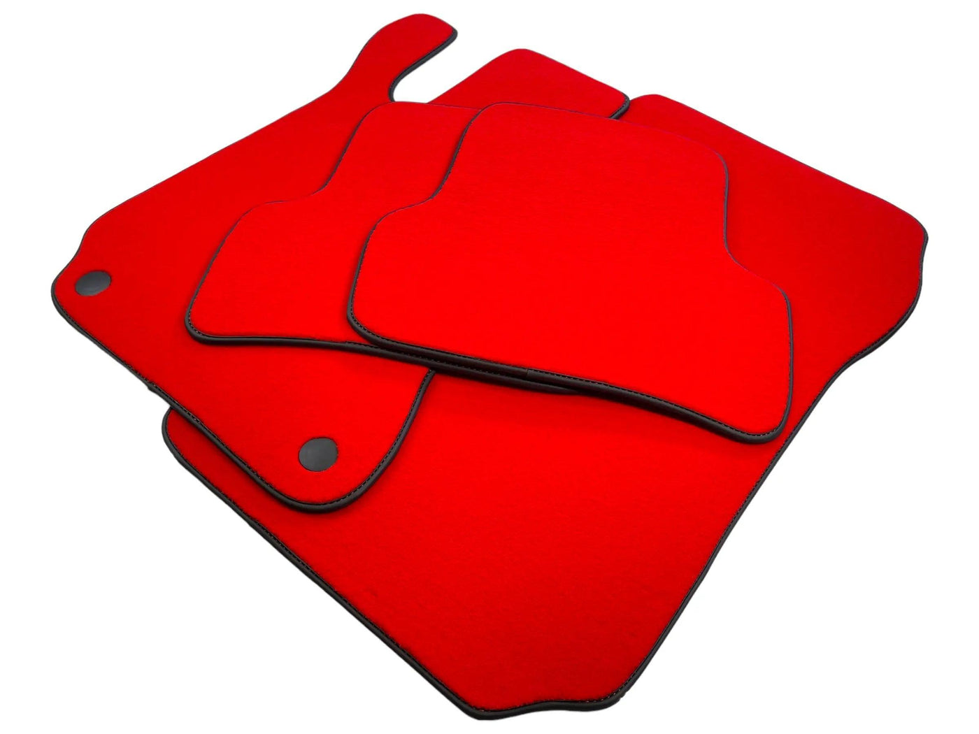 Red Floor Mats For Mercedes-Benz SL R231 2012–2020 Black Trim - AutoWin