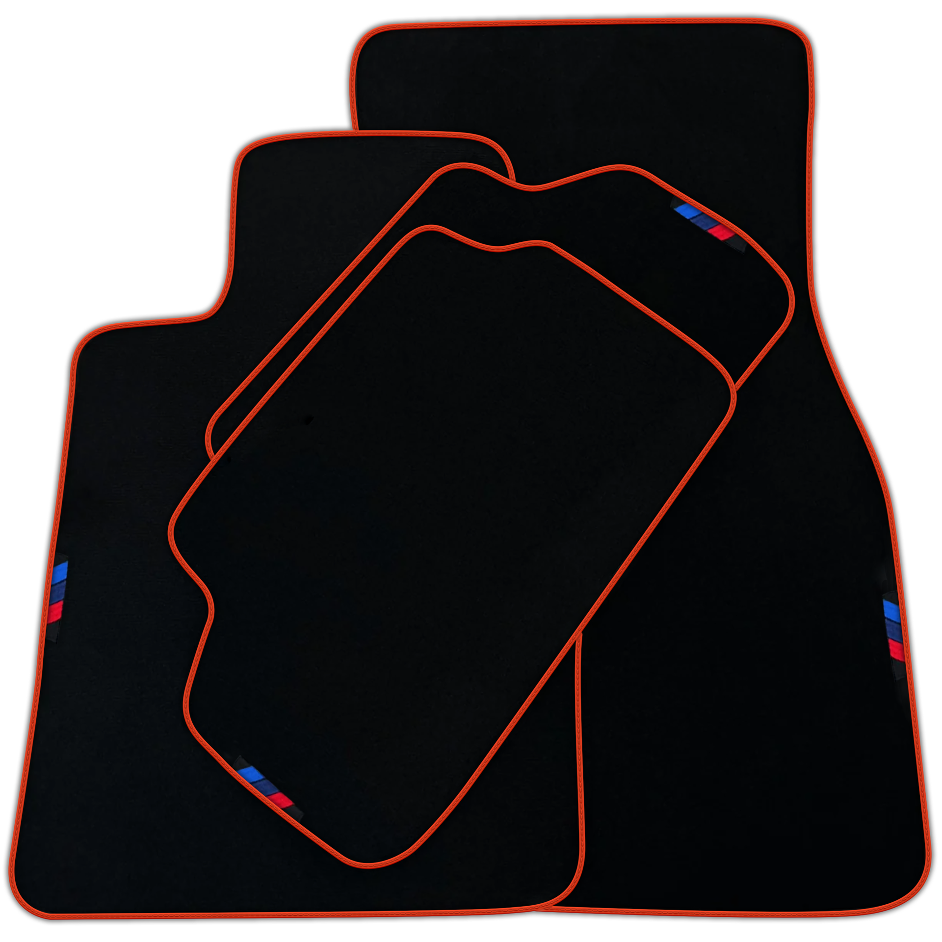 Black Mats For BMW 7 Series E38 | Red Trim | Various Trim Colors