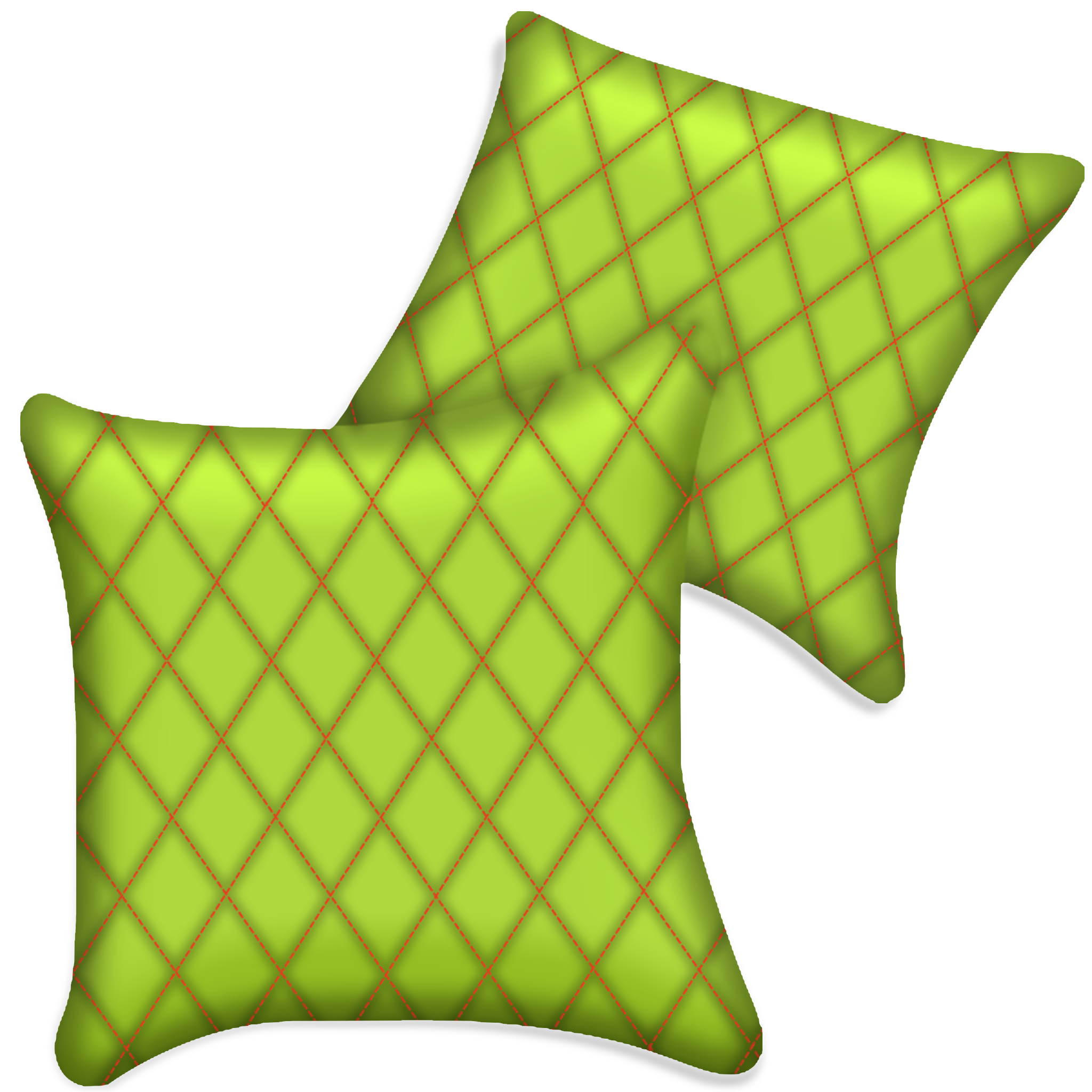 Customizable Green Leather Pillows Set of 2 for All Vehicles | Single Diamond Pattern