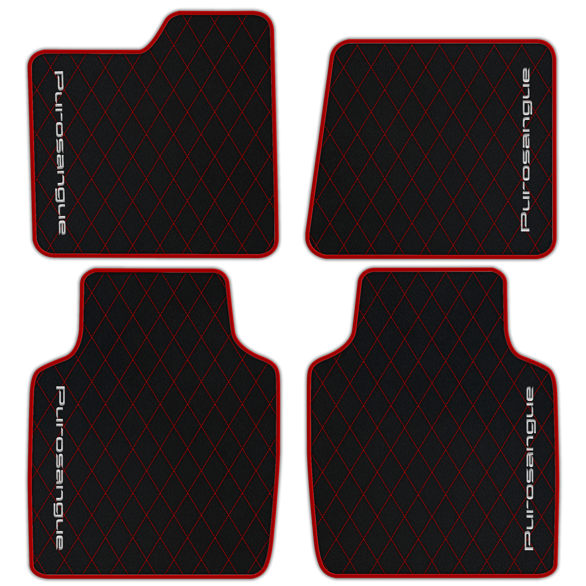 Premium Black Leather Floor Mats for Rolls Royce Shadow (1965-1977)