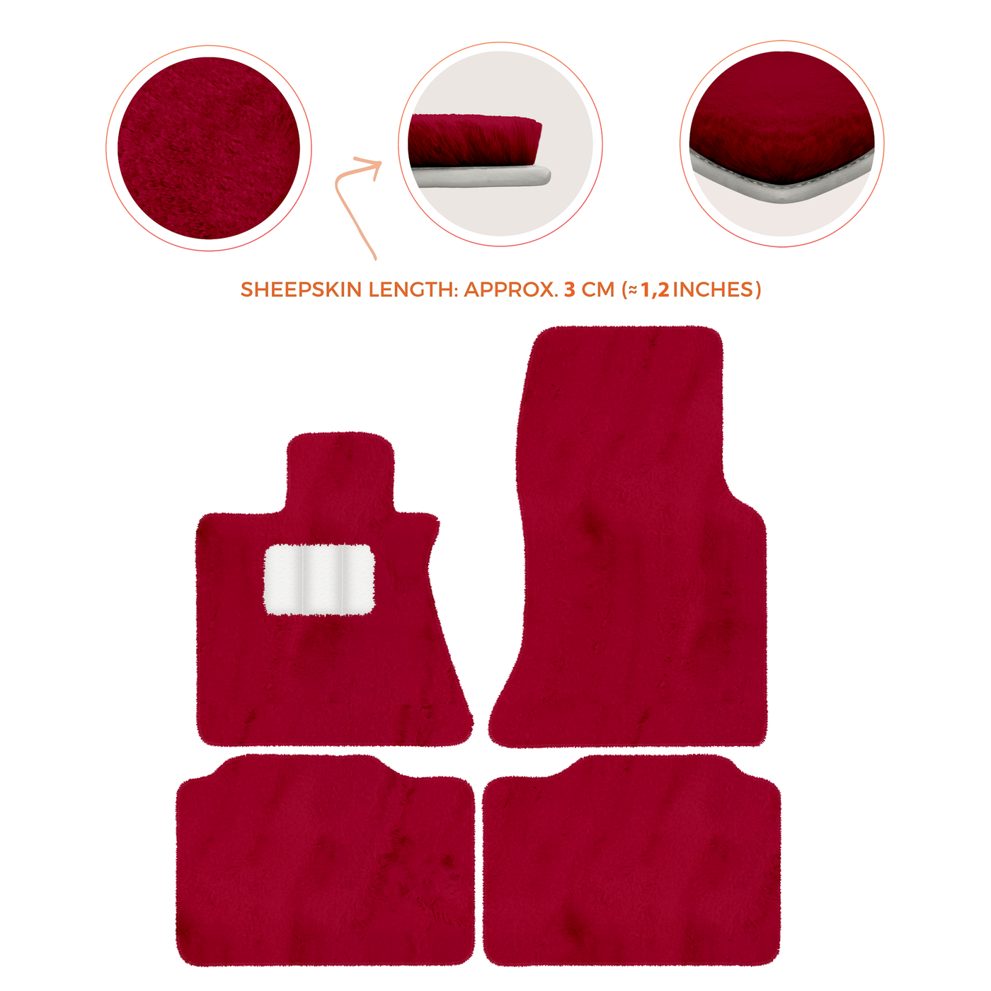 Premium Sheepskin Floor Mats for Rolls-Royce Phantom Sedan (2003-2016)