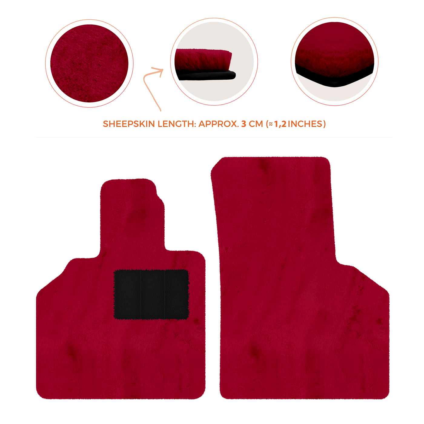 Premium Sheepskin Floor Mats for Lamborghini Aventador (2012-2022)