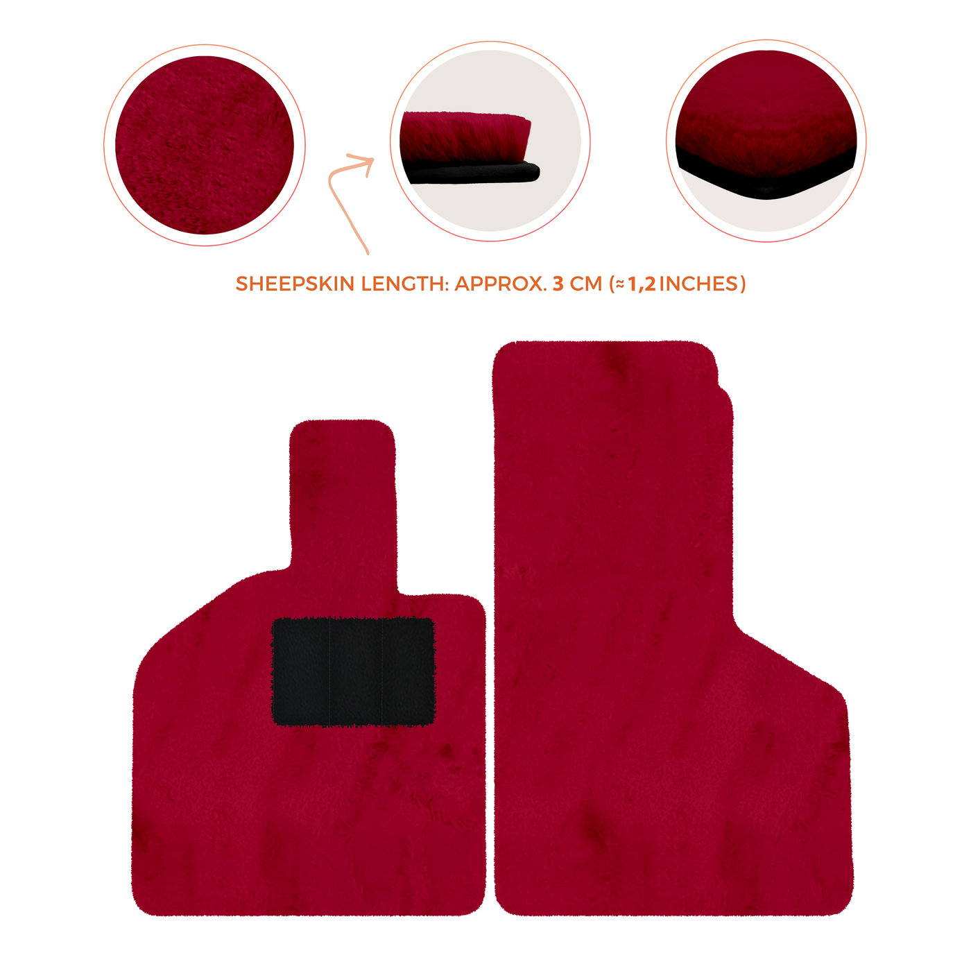 Luxury Sheepskin Floor Mats for Lamborghini Gallardo (2004-2014)