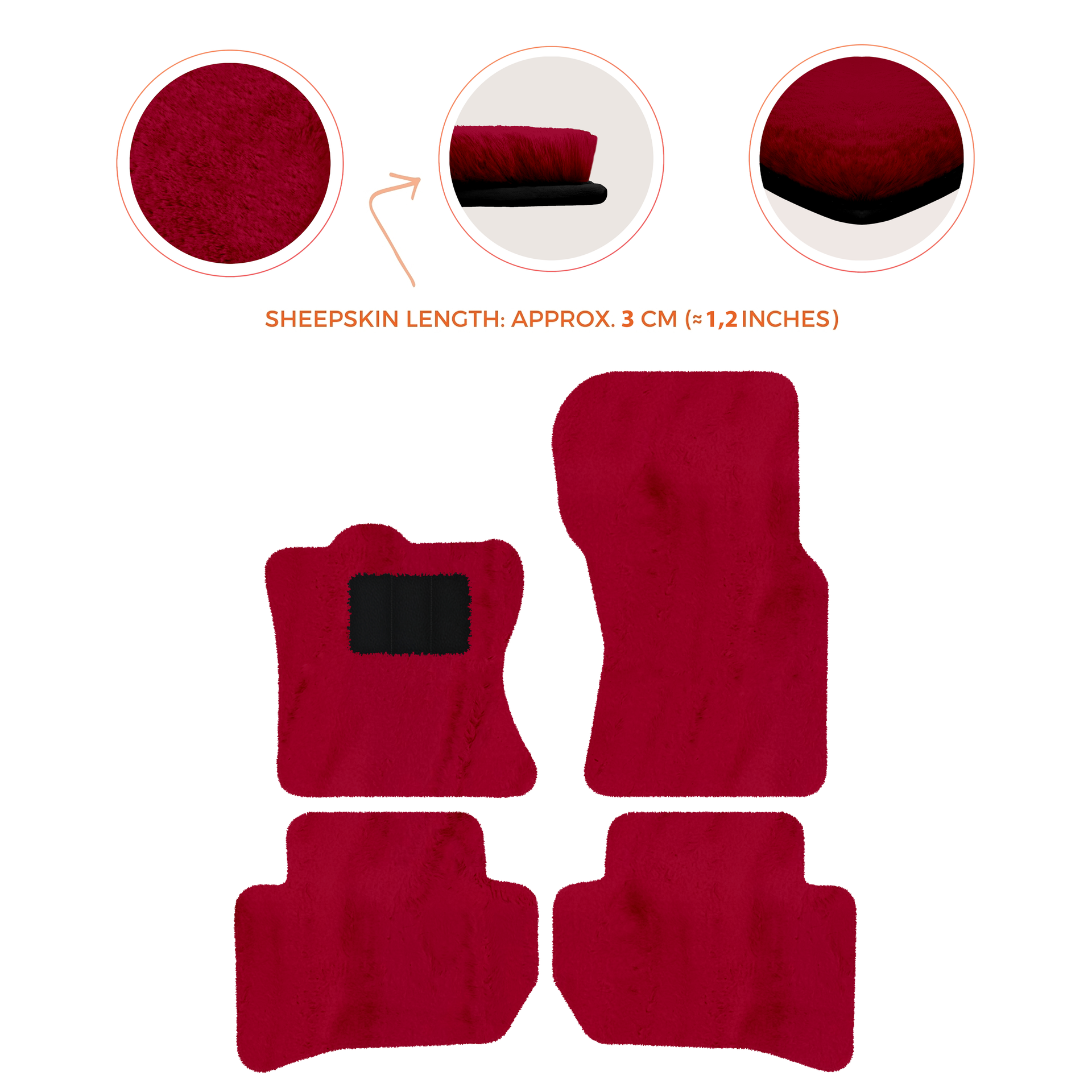 Premium Sheepskin Floor Mats for 2010-2013 Range Rover Sport