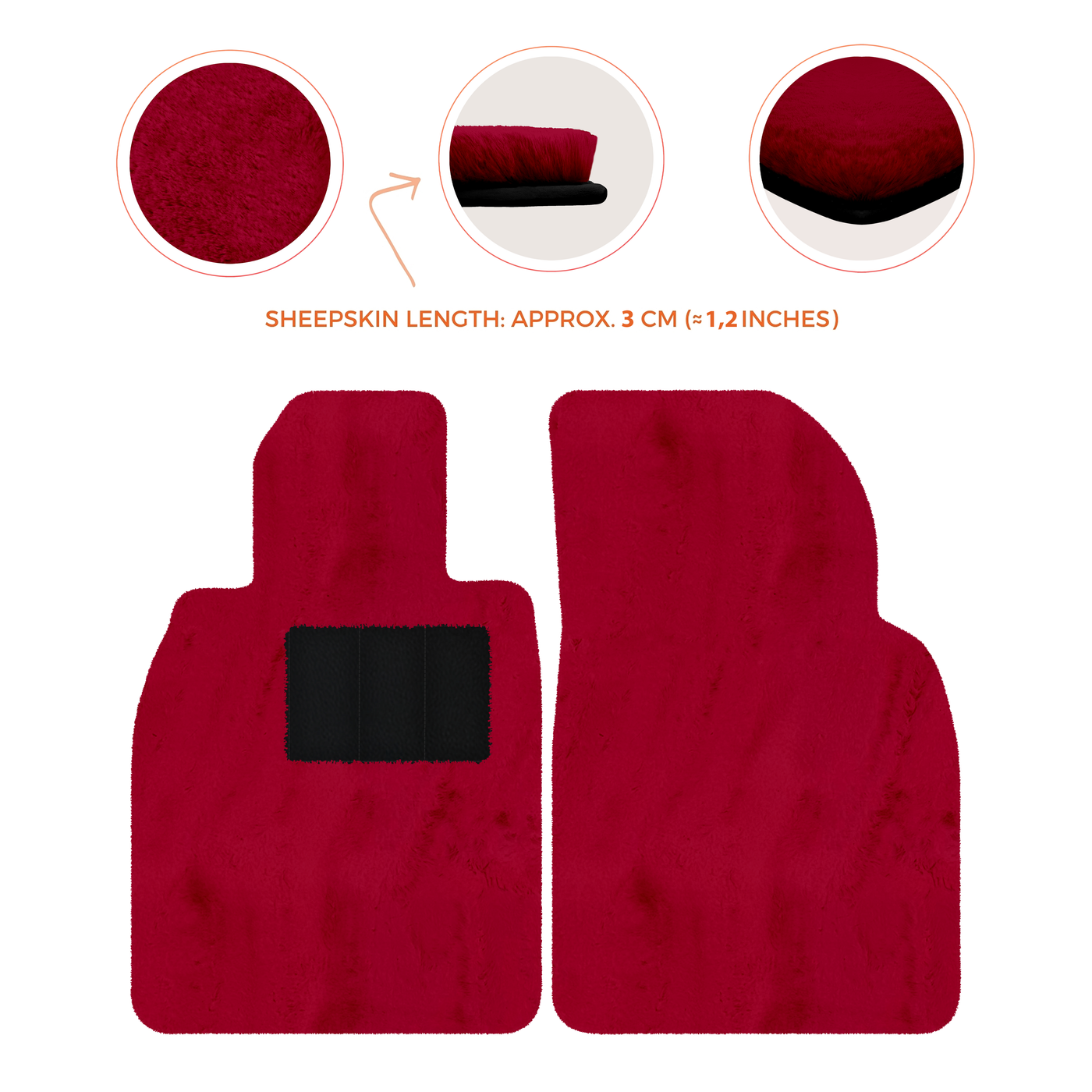 Deluxe Luxury Sheepskin Floor Mats for Porsche 911 SC (1978-1984)