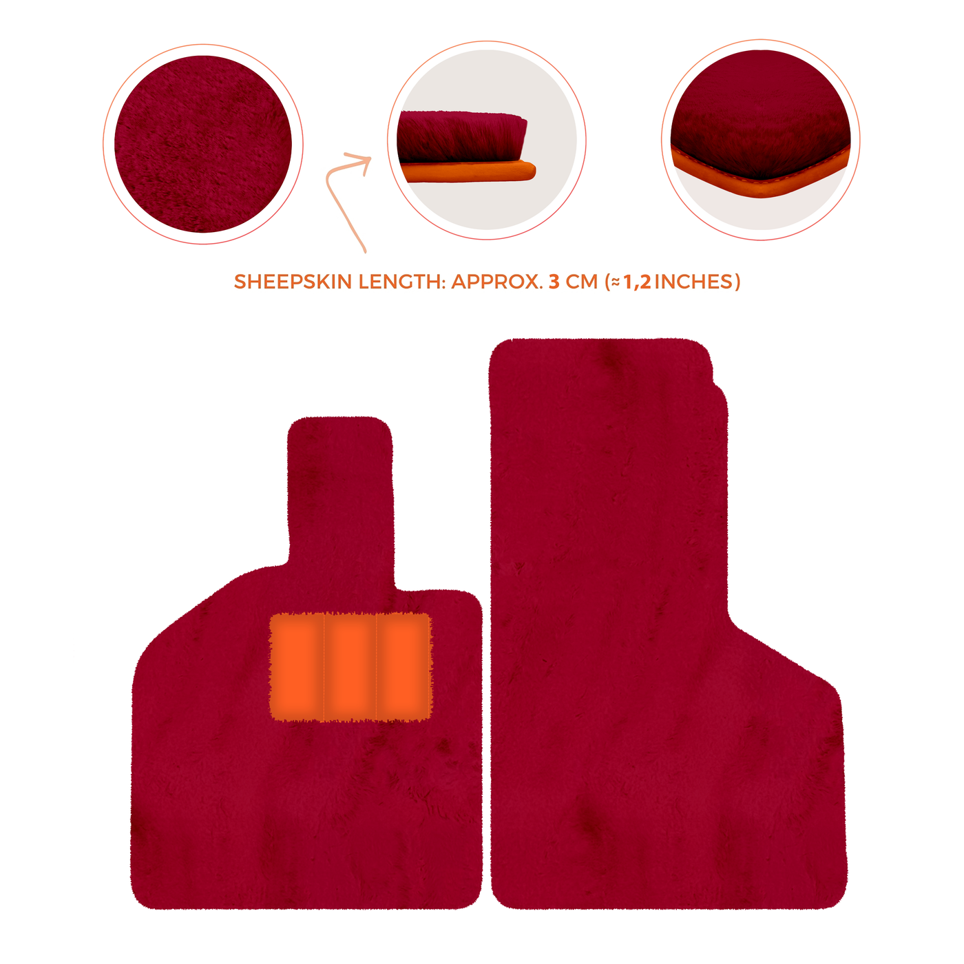 Luxury Sheepskin Floor Mats for Lamborghini Gallardo (2004-2014)