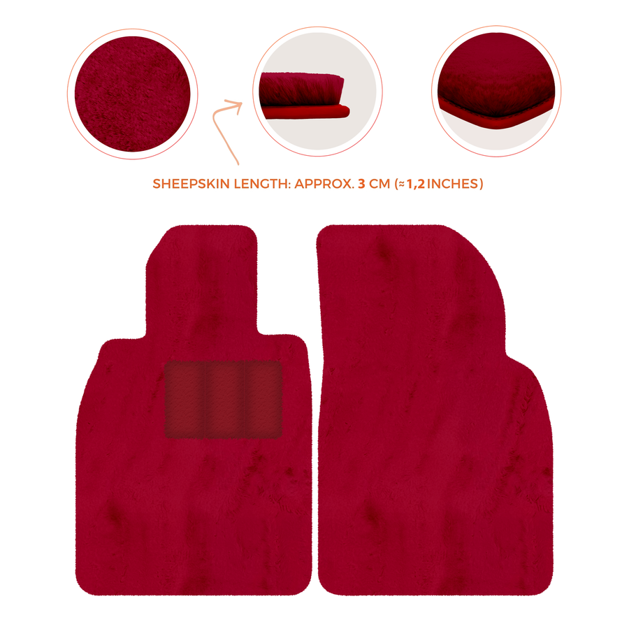 Premium Sheepskin Floor Mats for Porsche Cayenne (2018-2023)