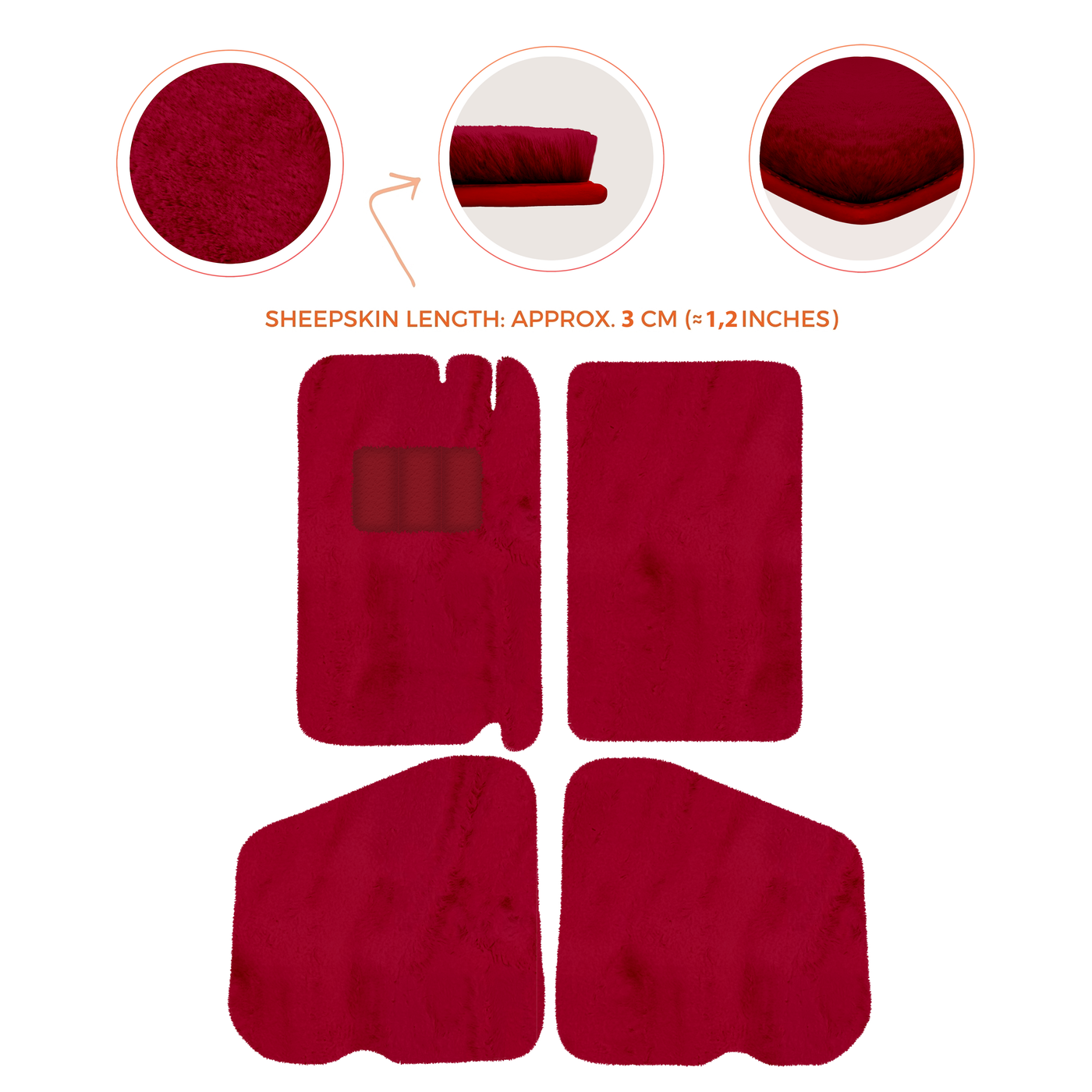 Premium Sheepskin Floor Mats for Rolls-Royce Shadow (1965-1977)