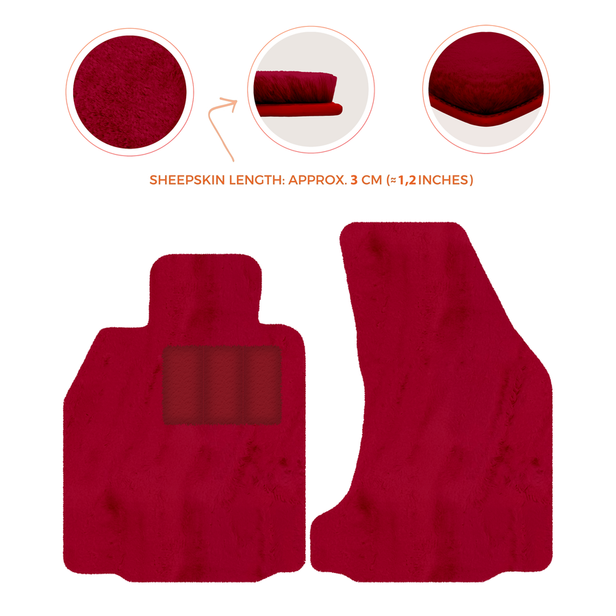 Premium Sheepskin Floor Mats for Porsche 718 Boxster (2016-2023)