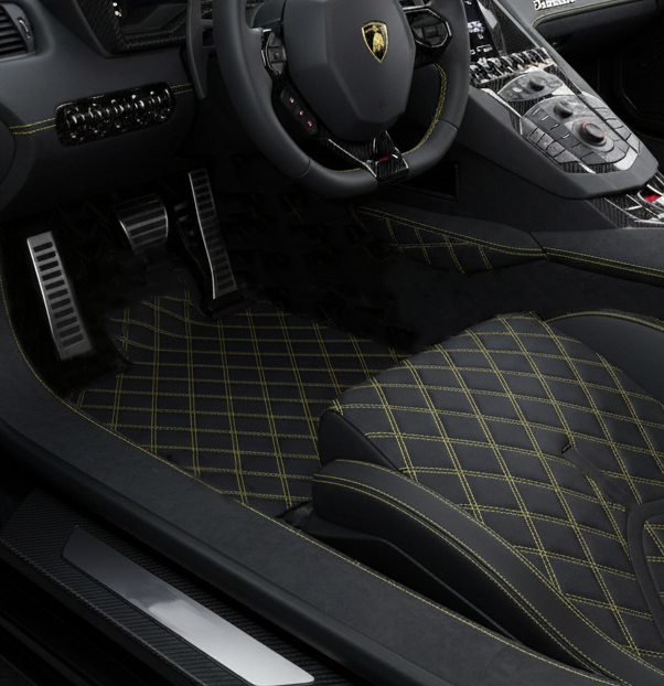 Interior look of floor mats for Lamborghini Aventador SV (2012-2022)