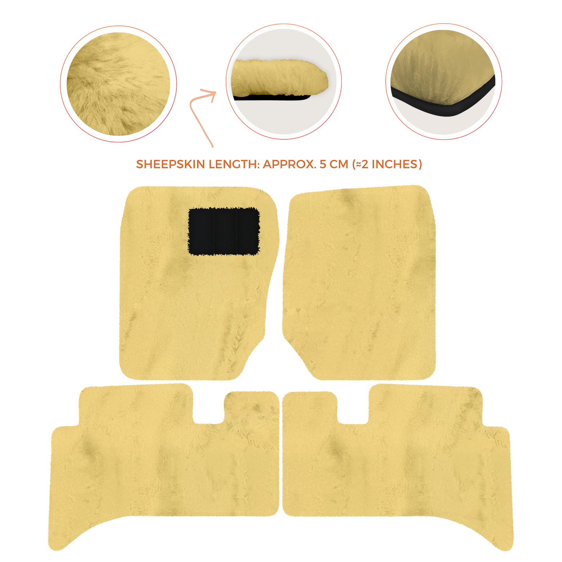 Premium Sheepskin Floor Mats for Range Rover Sport L460 (2022-2024)