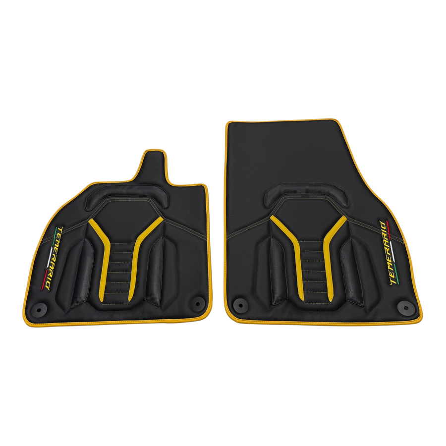 Black Leather Line Floor Mats for Lamborghini Temerario (2025-2026)