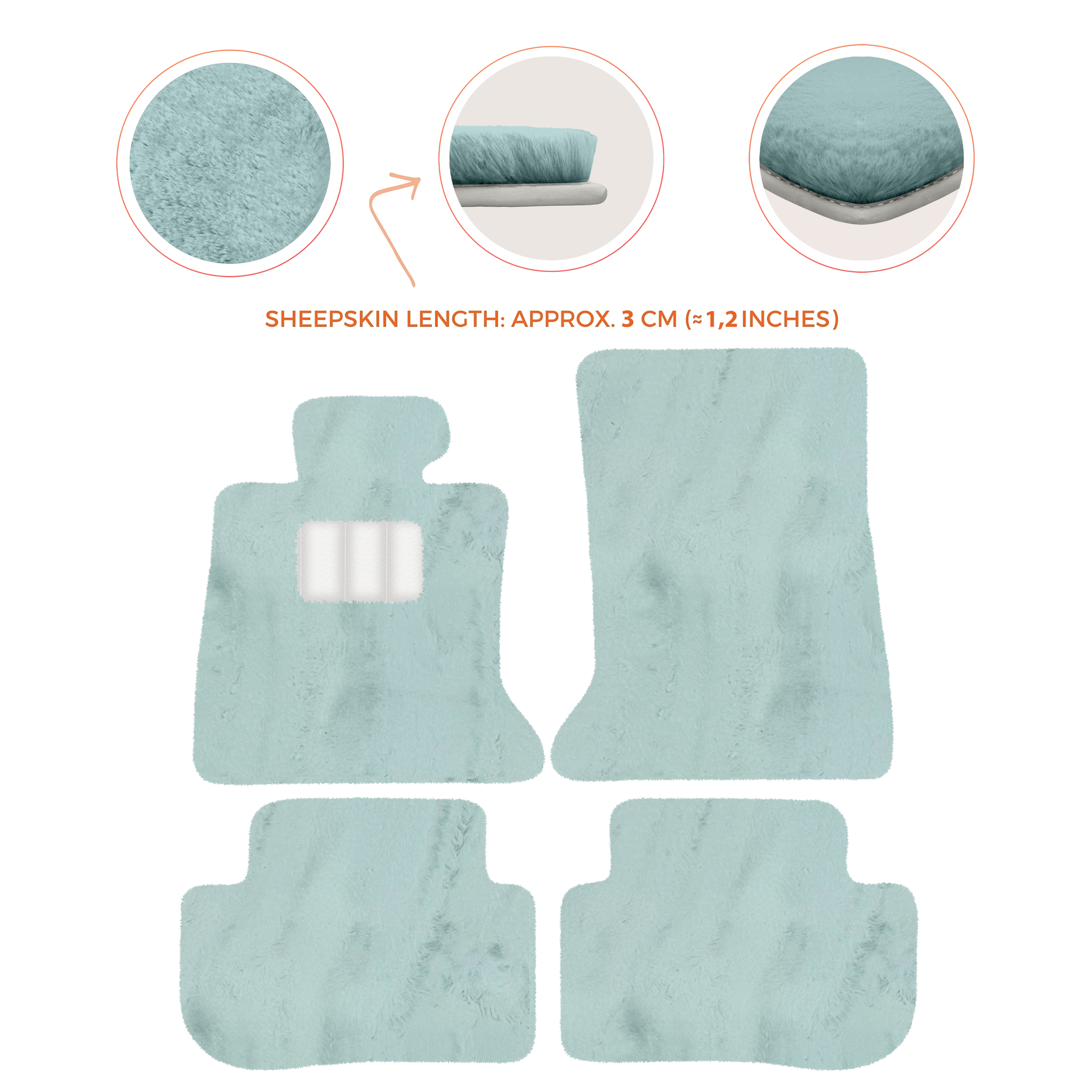 Premium Sheepskin Floor Mats for Rolls-Royce RR2 Dawn (2015-2023)