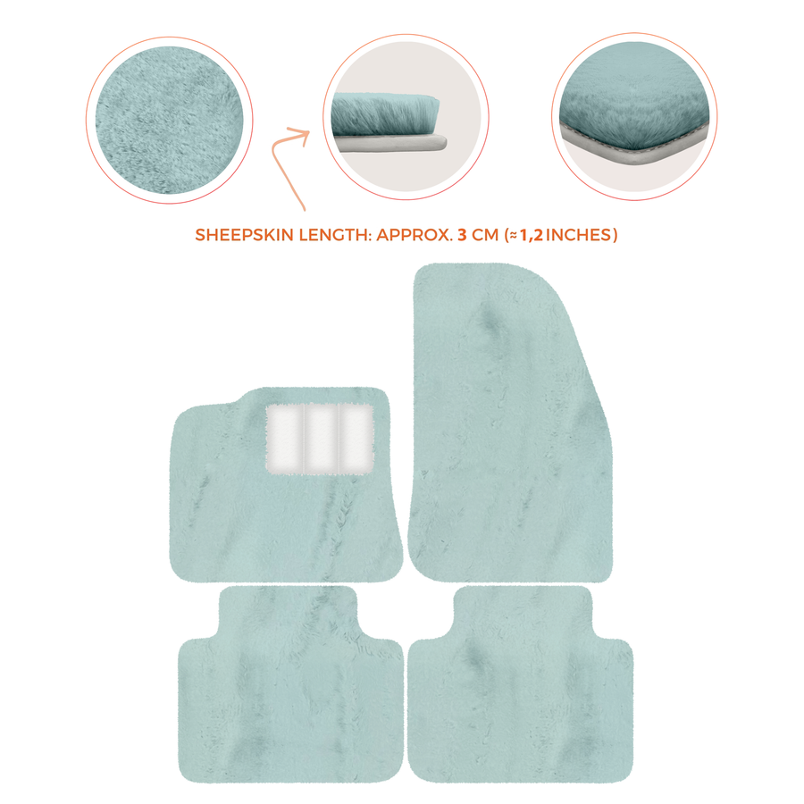 Premium Sheepskin Floor Mats for Porsche 987 Boxster (2005-2012)