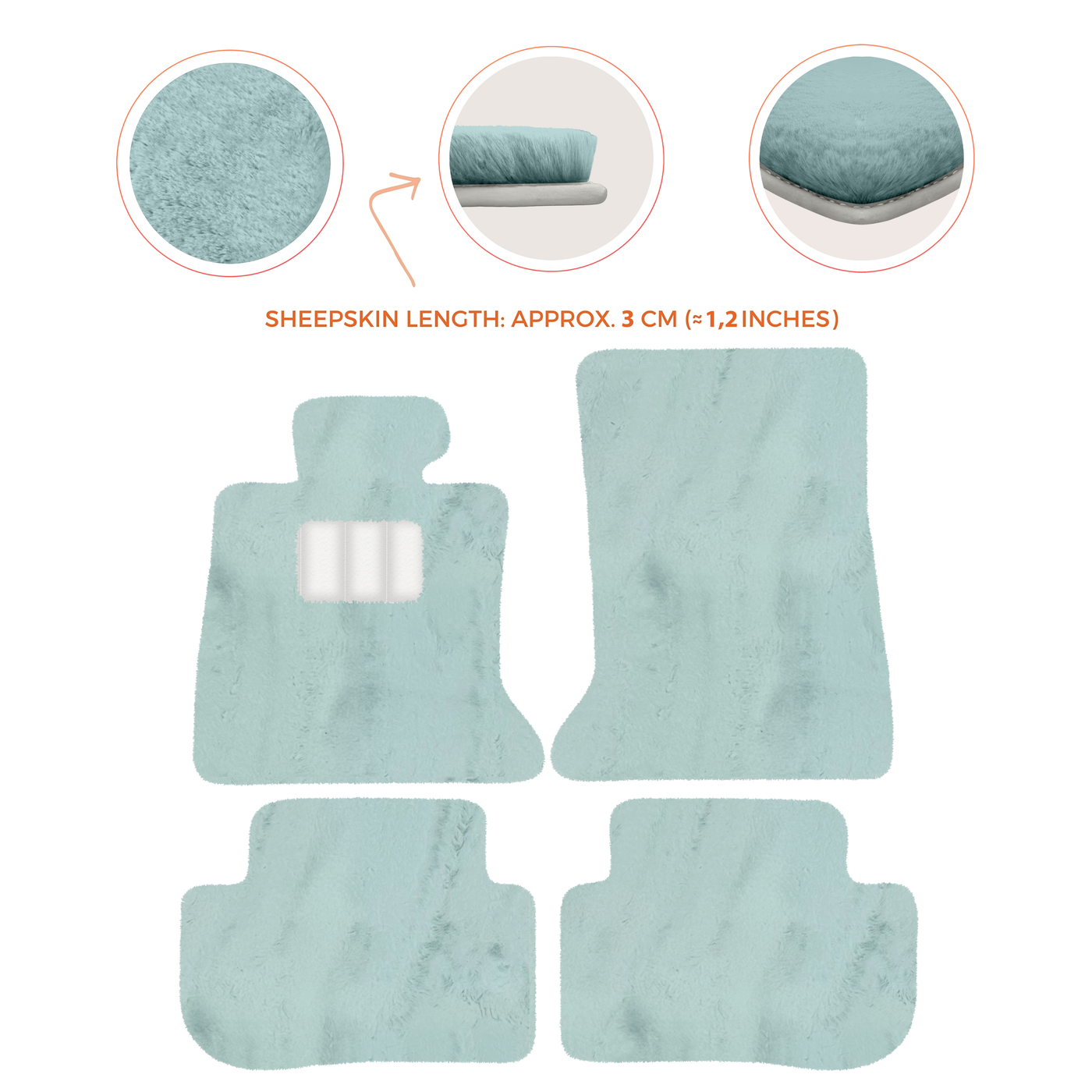 Premium Sheepskin Floor Mats for Rolls-Royce Ghost Series I RR2