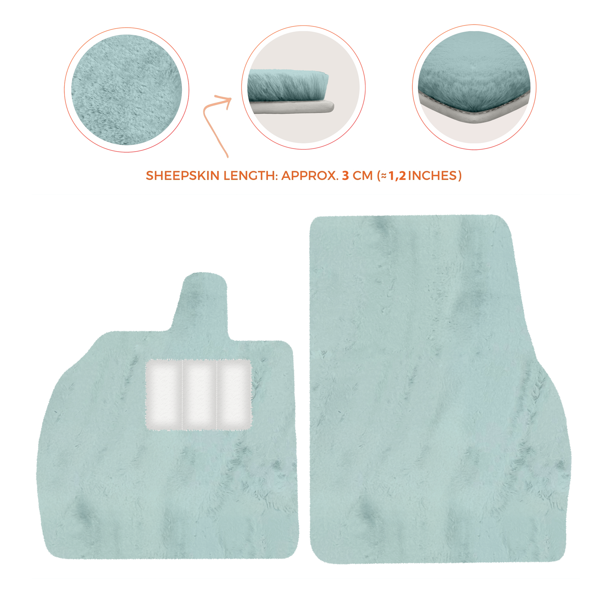 Luxury Sheepskin Floor Mats for Lamborghini Revuelto 2024-2025