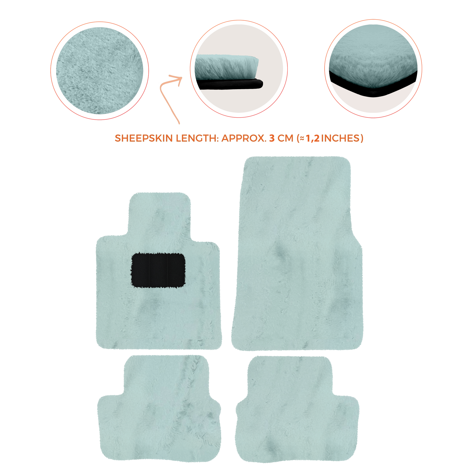 Premium Sheepskin Floor Mats for Rolls-Royce Cullinan (2018-2025)
