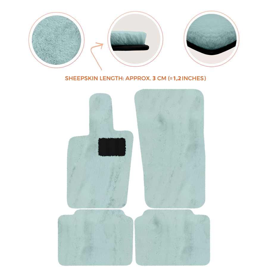 Luxury Sheepskin Floor Mats for Porsche Panamera (2017-2023)