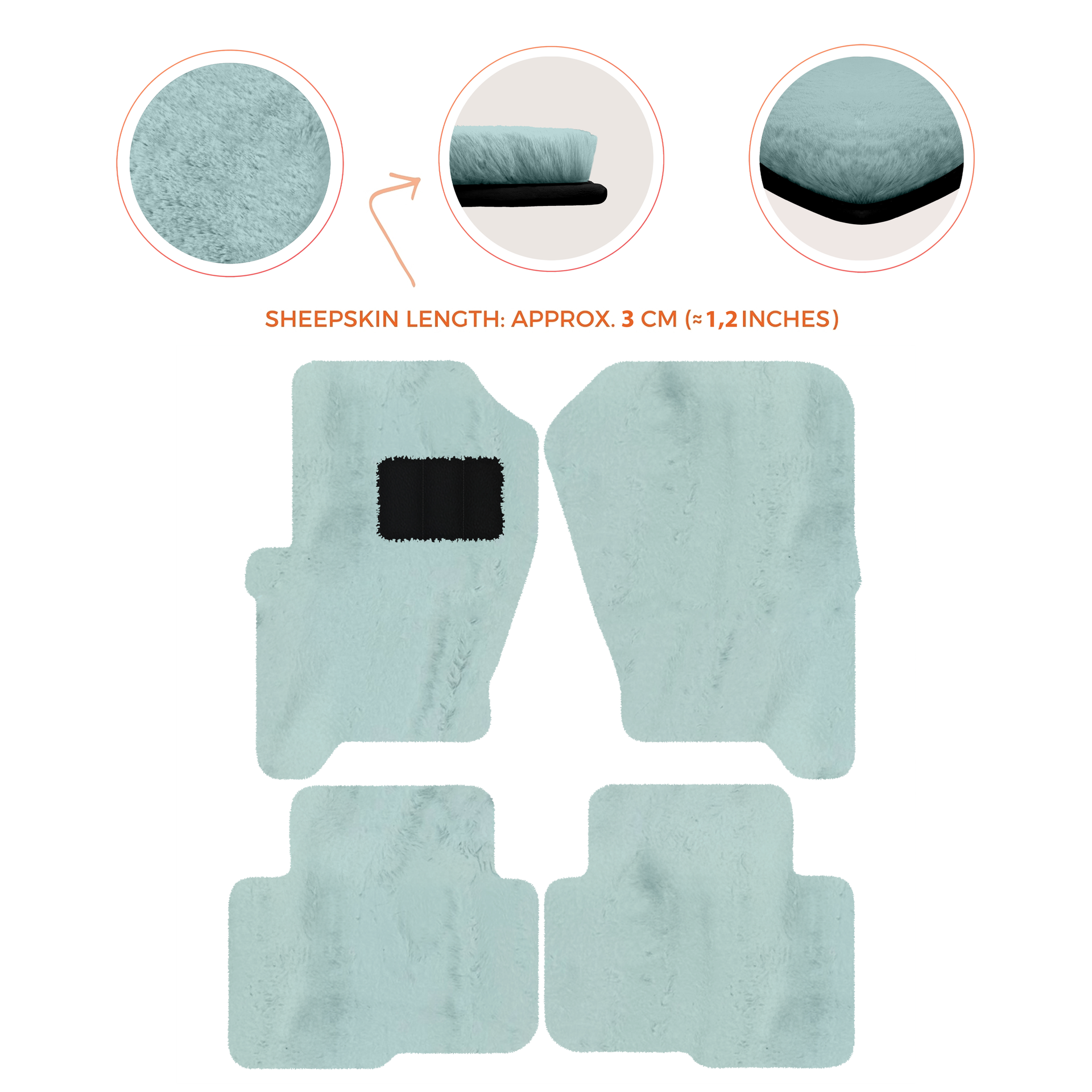 Premium Sheepskin Floor Mats for Land Rover Freelander (2007-2012)