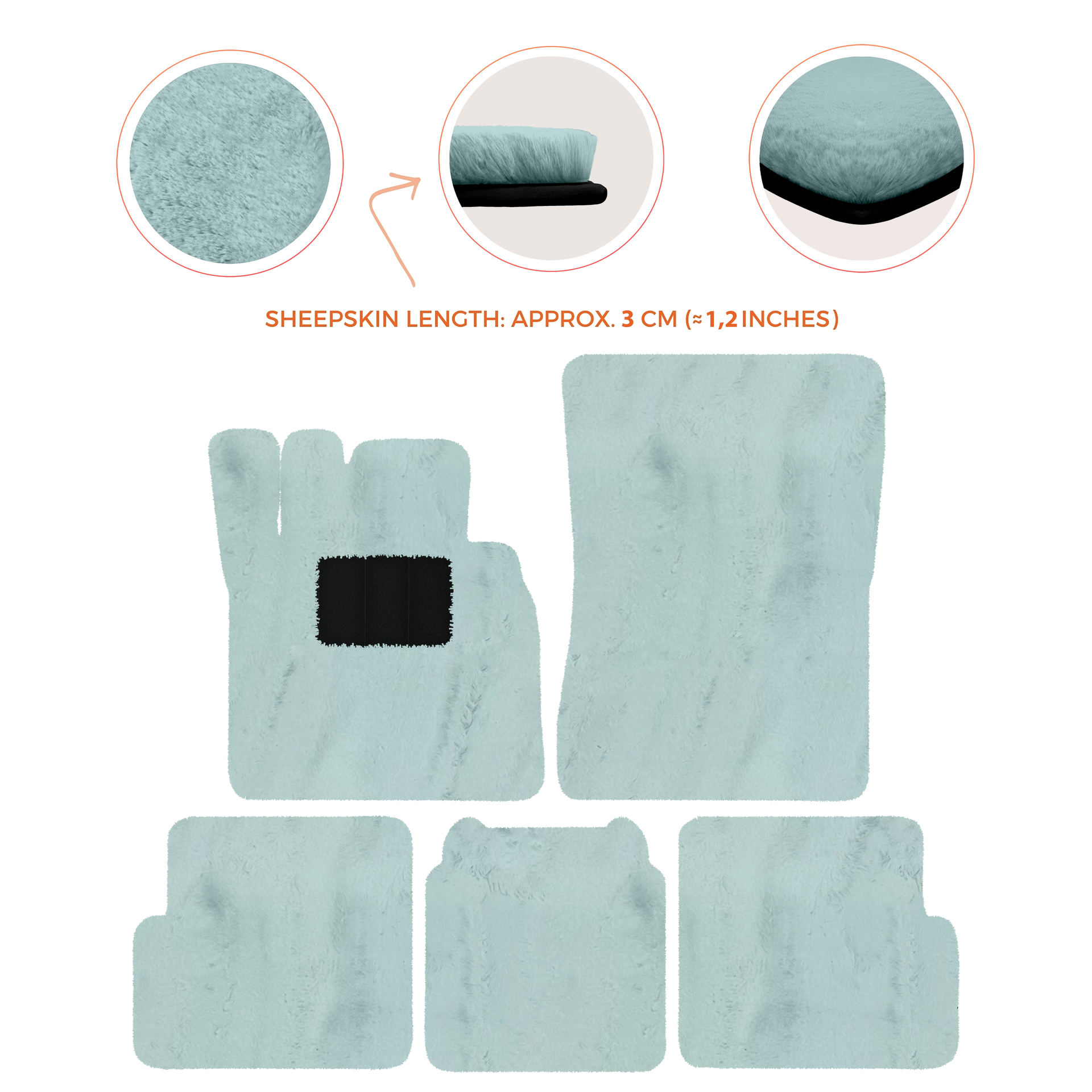 Premium Sheepskin Floor Mats for Ferrari 296 GTS (2022-2025)