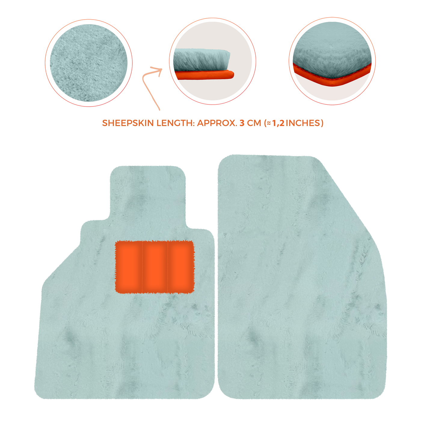 Premium Sheepskin Floor Mats for Porsche 986 Boxster (1996-2004)