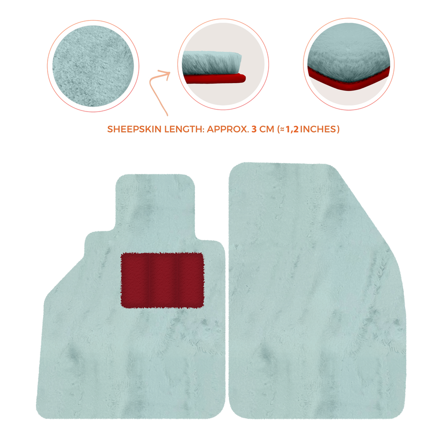Premium Sheepskin Floor Mats for Porsche 986 Boxster (1996-2004)